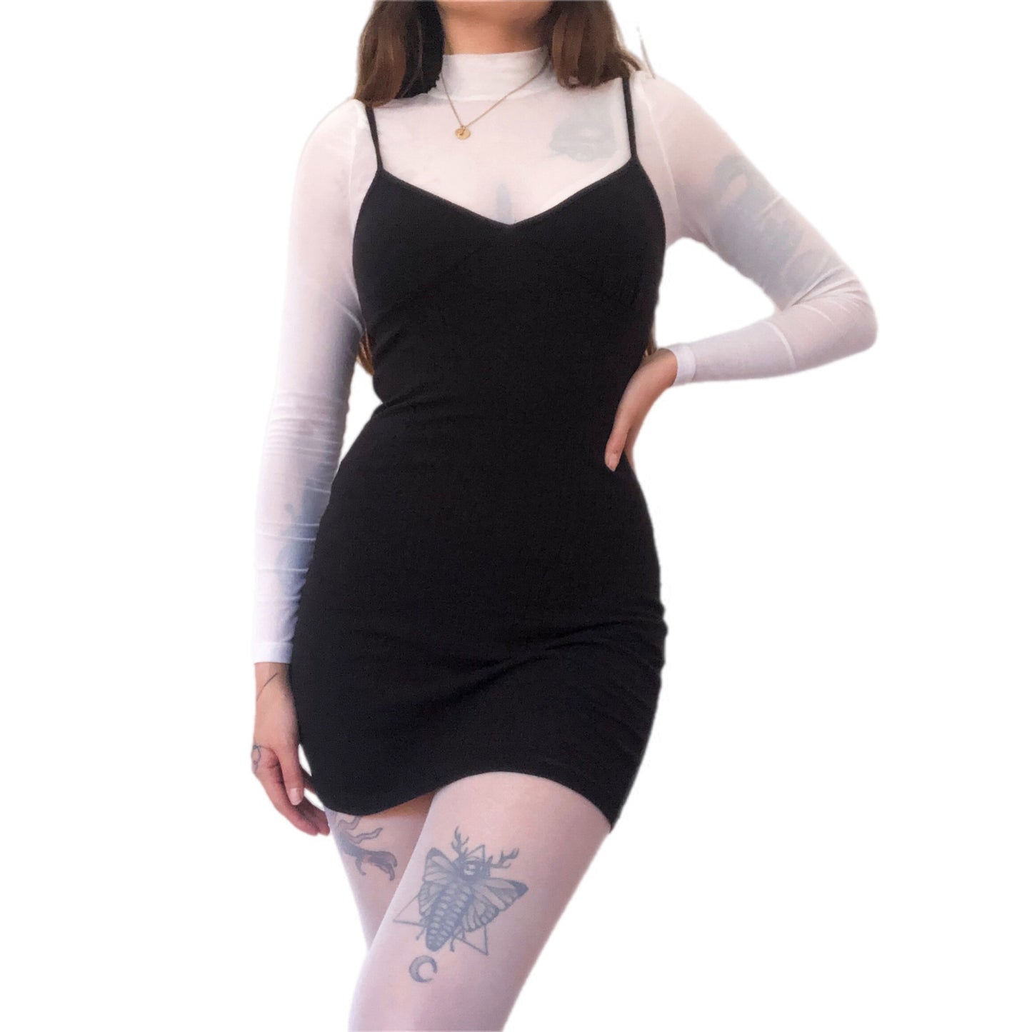 Vestido negro solido