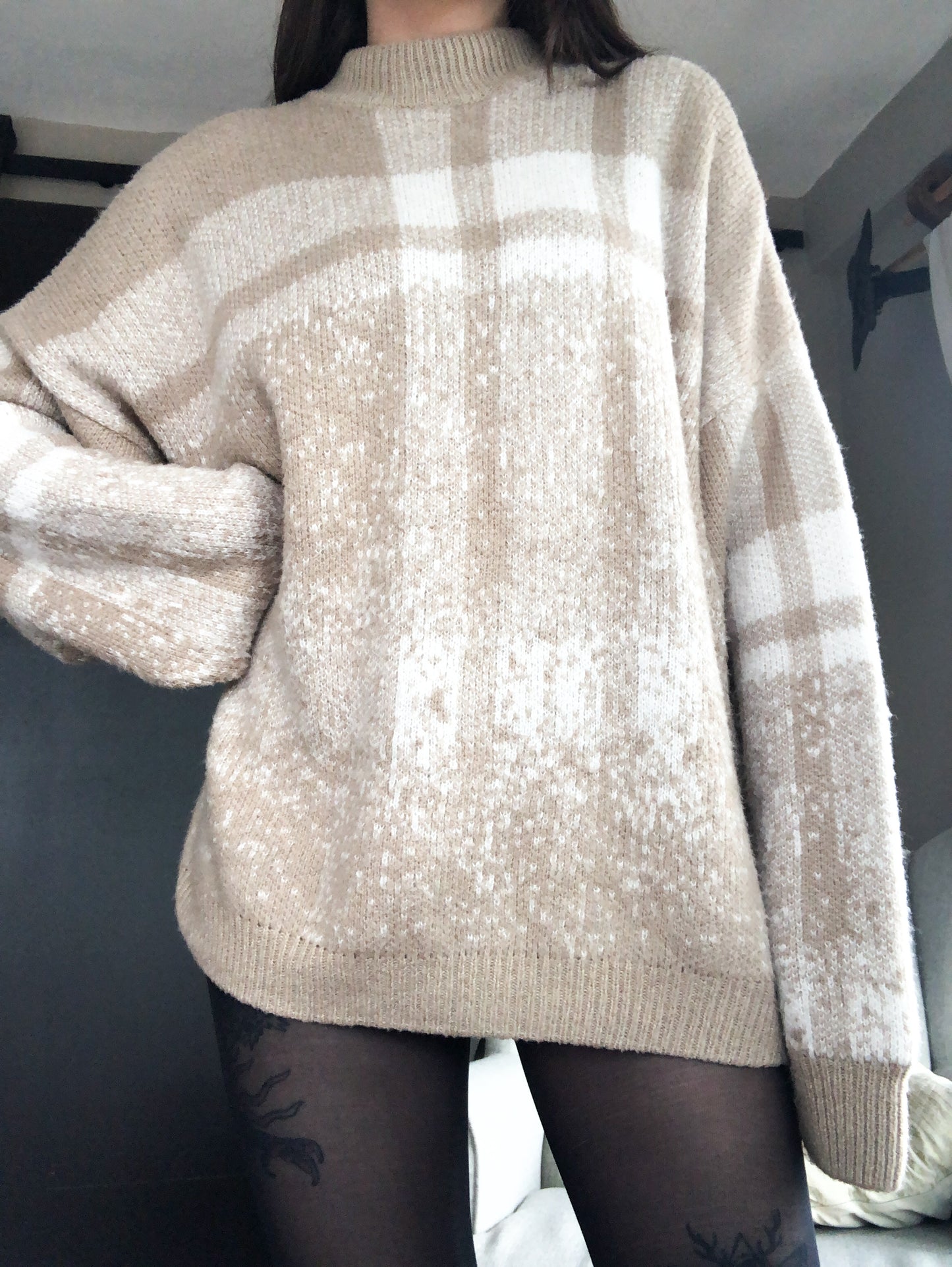 Suéter oversized beige