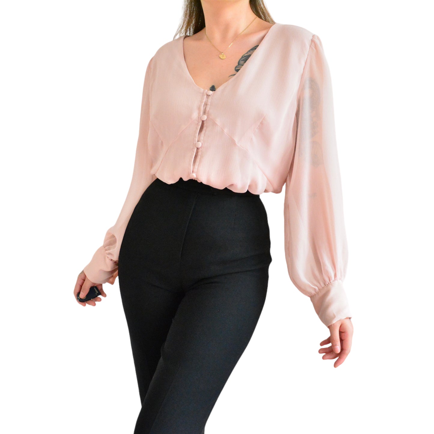 Blusa de chiffon Nine West