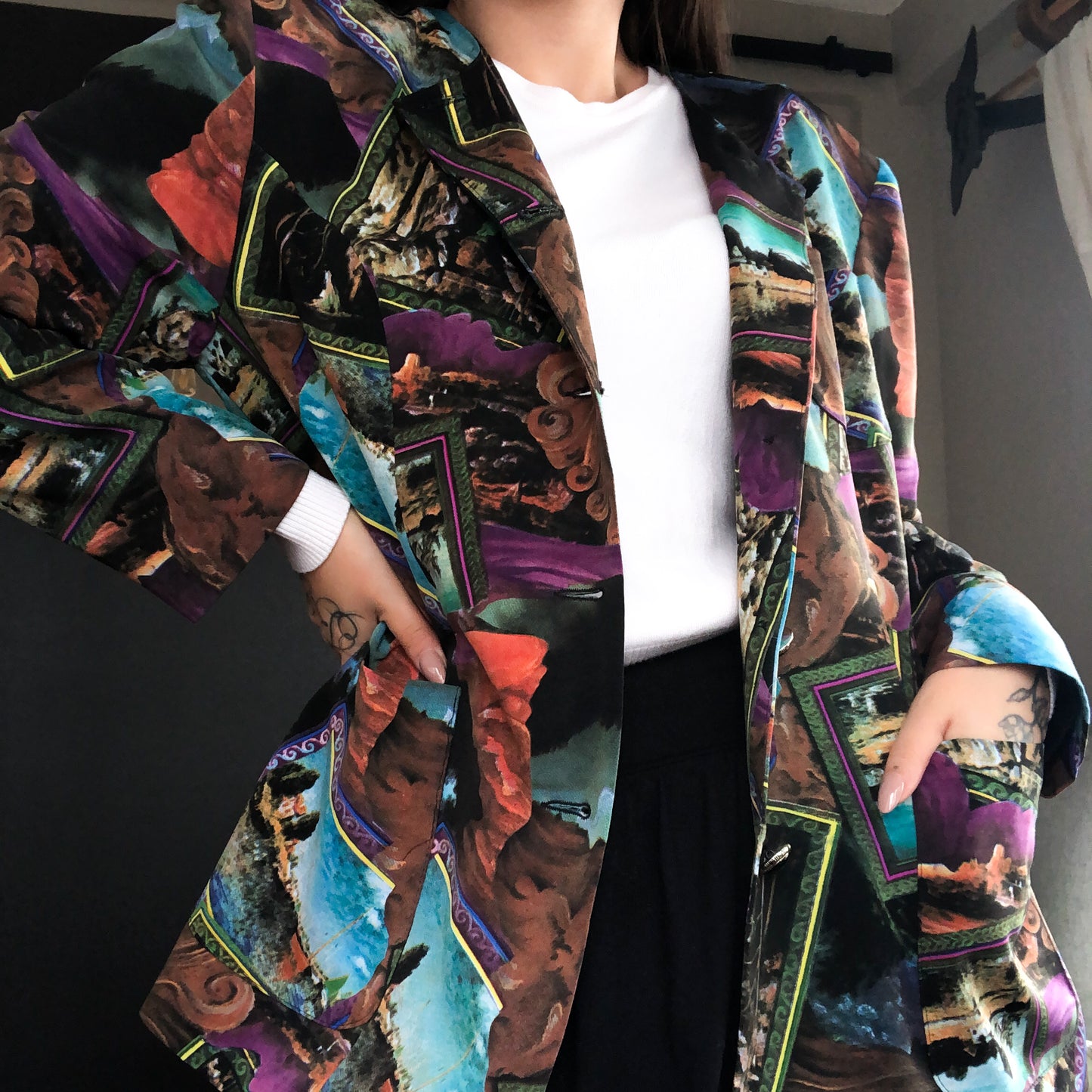 Blazer vintage 70s disco fotografías