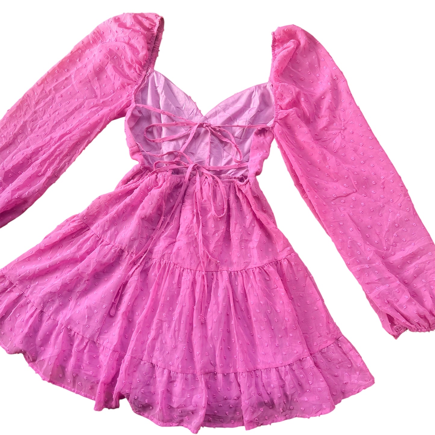 Vestido rosa de gasa