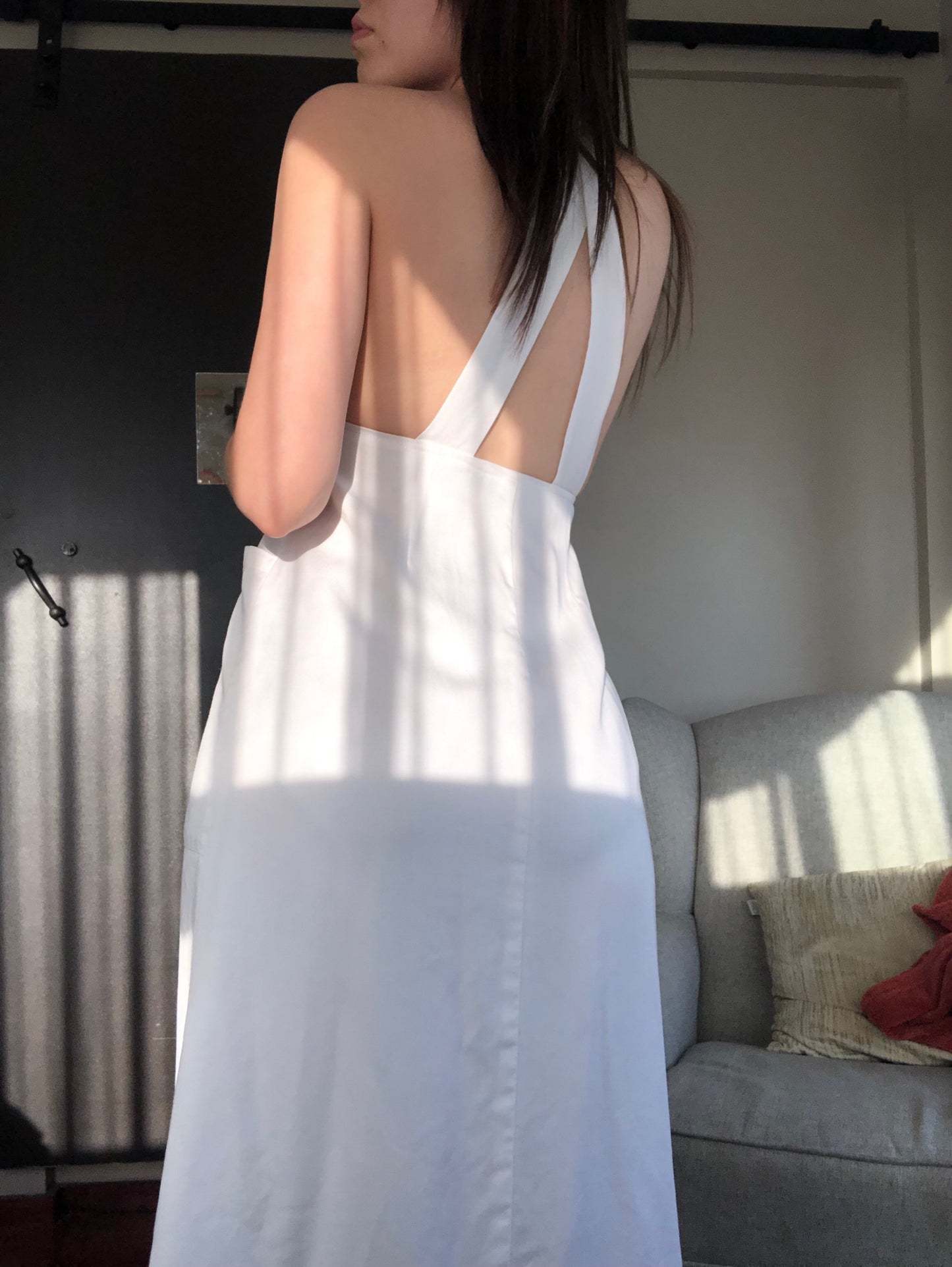 Vestido blanco de botones