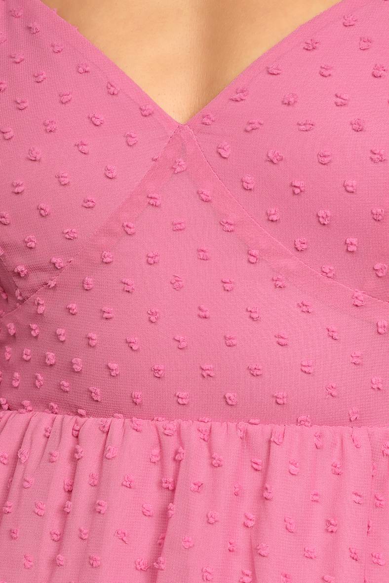 Vestido rosa de gasa