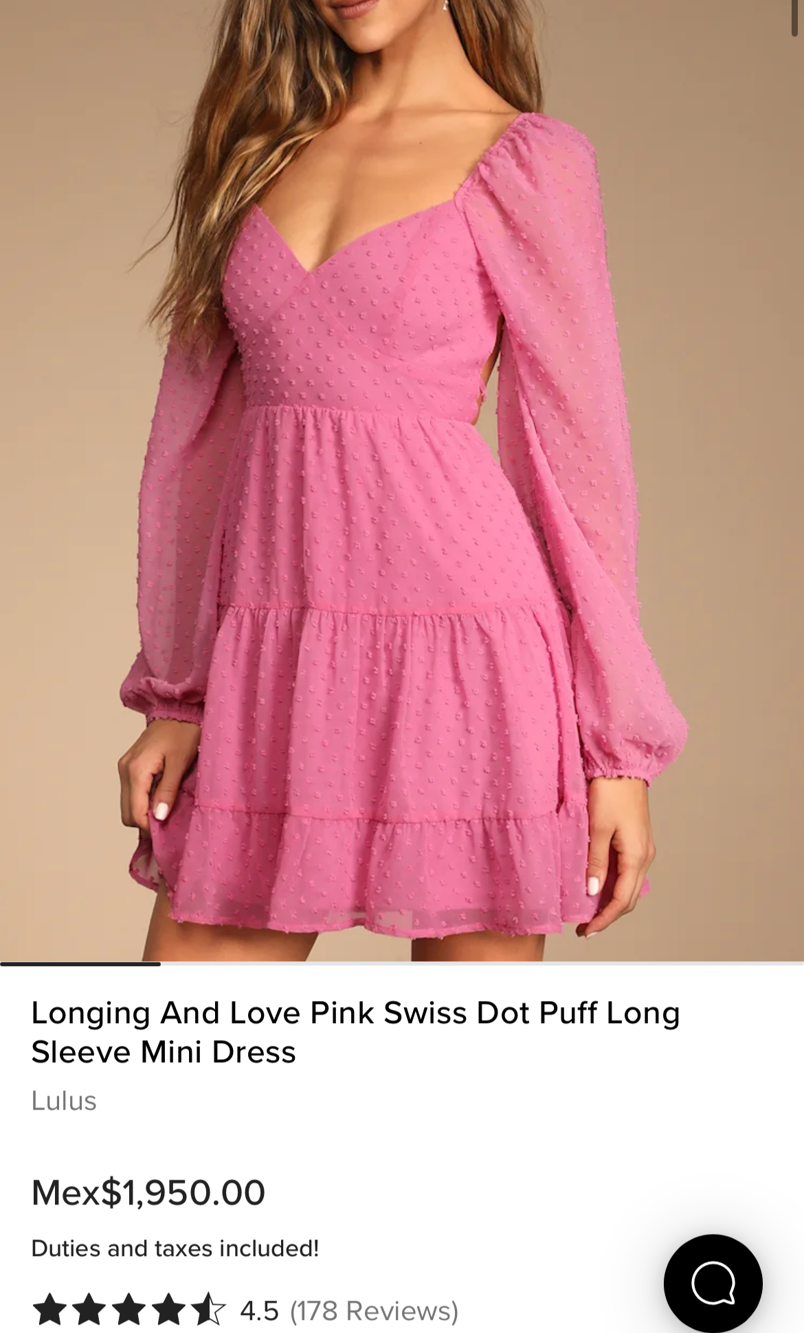 Vestido rosa de gasa