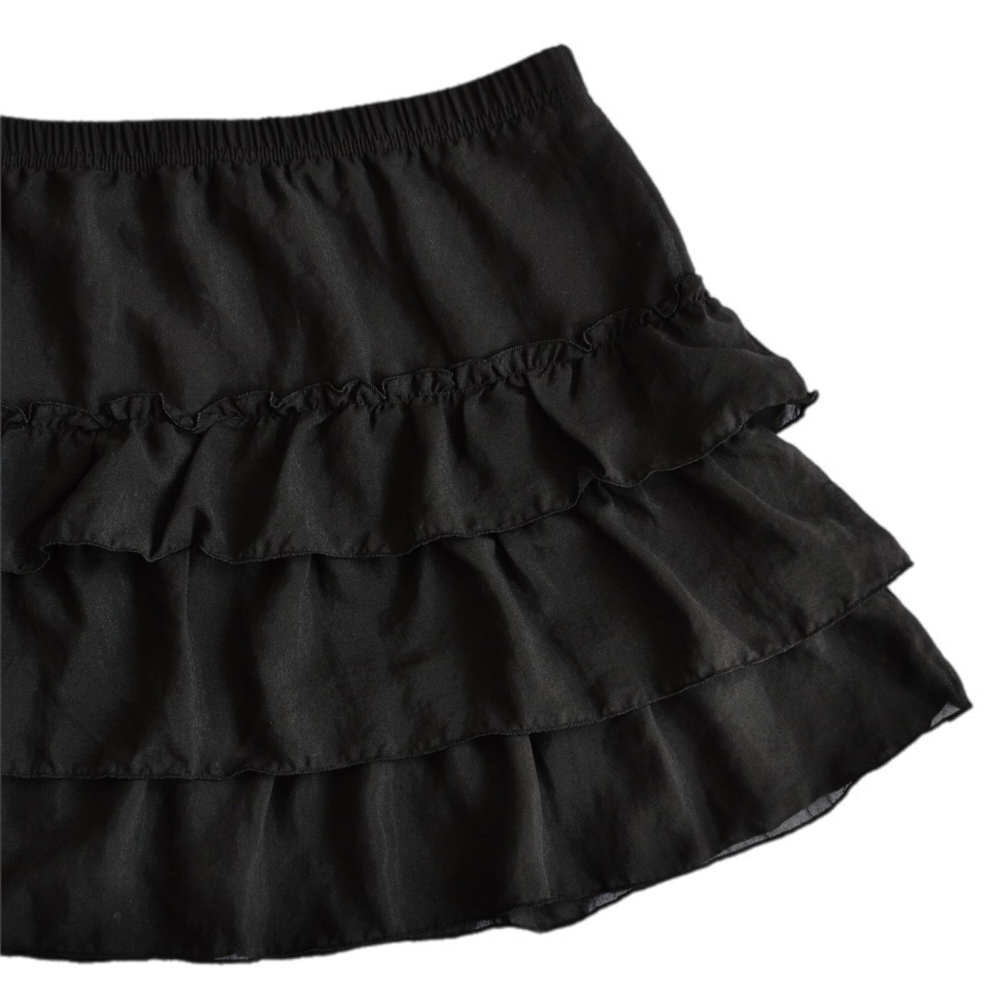 Falda negra ruffle