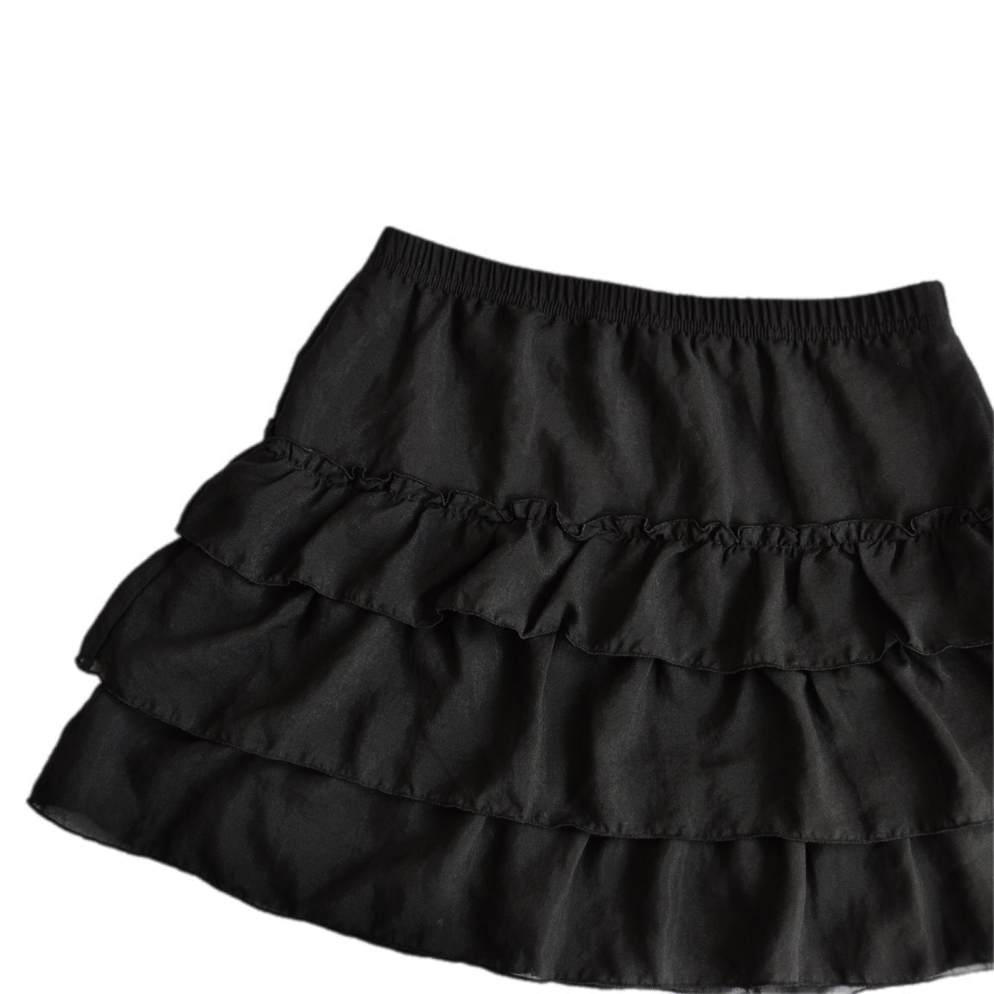 Falda negra ruffle