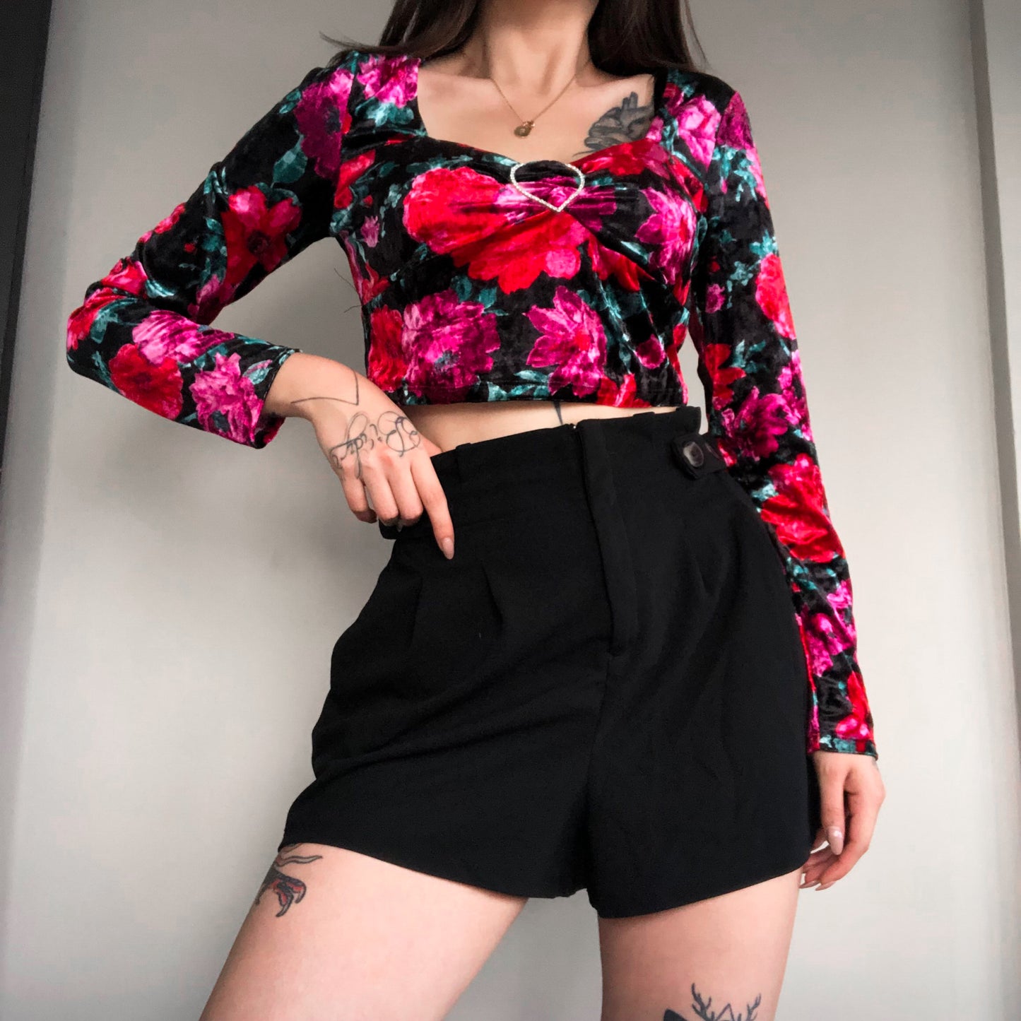 Top velvet rosas