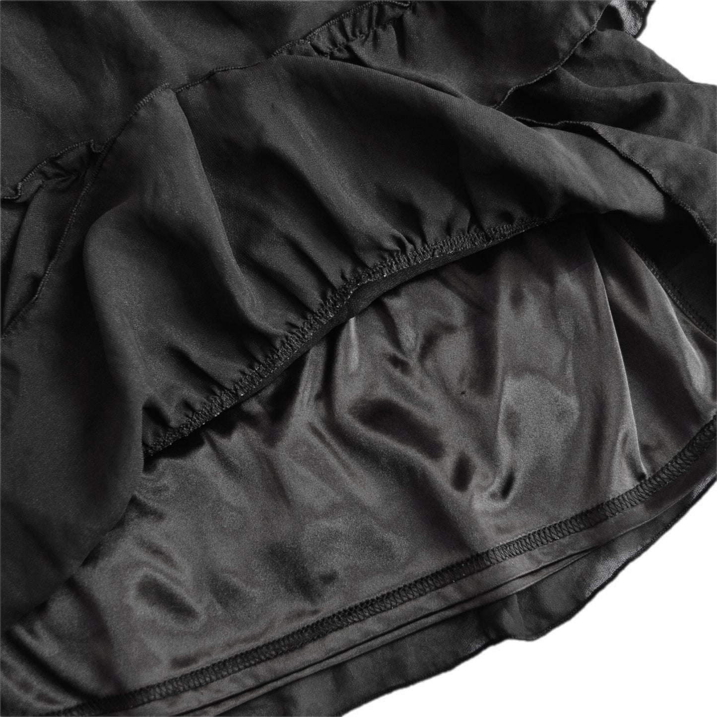 Falda negra ruffle