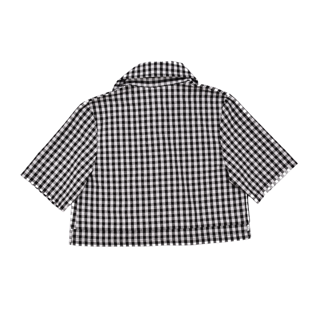 Blusa de cuadros upcycling