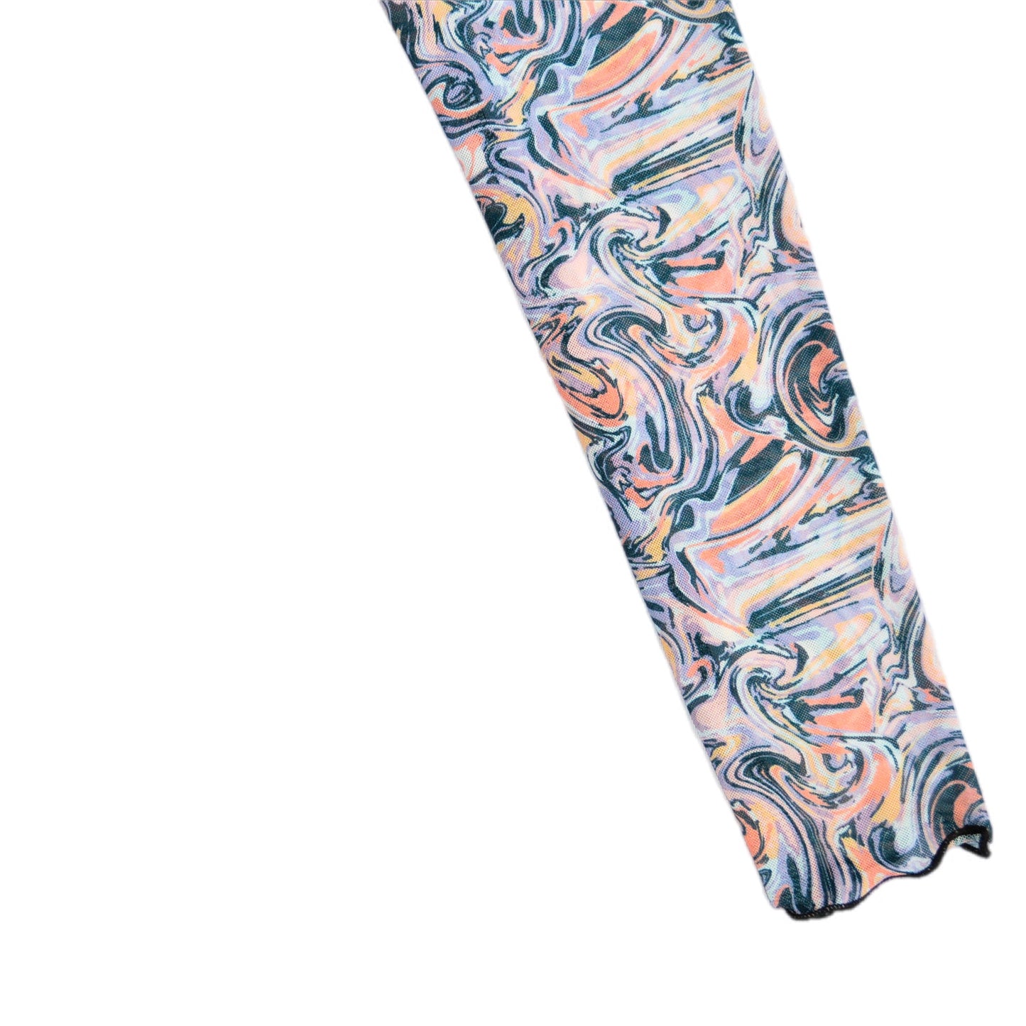 Blusa mesh con print abstracto