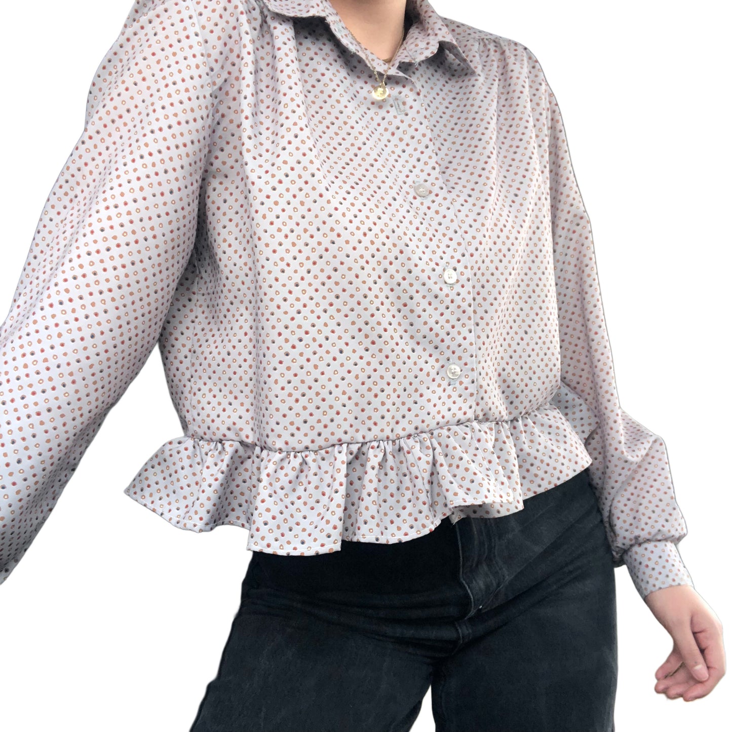 Blusa upcycling con ruffles