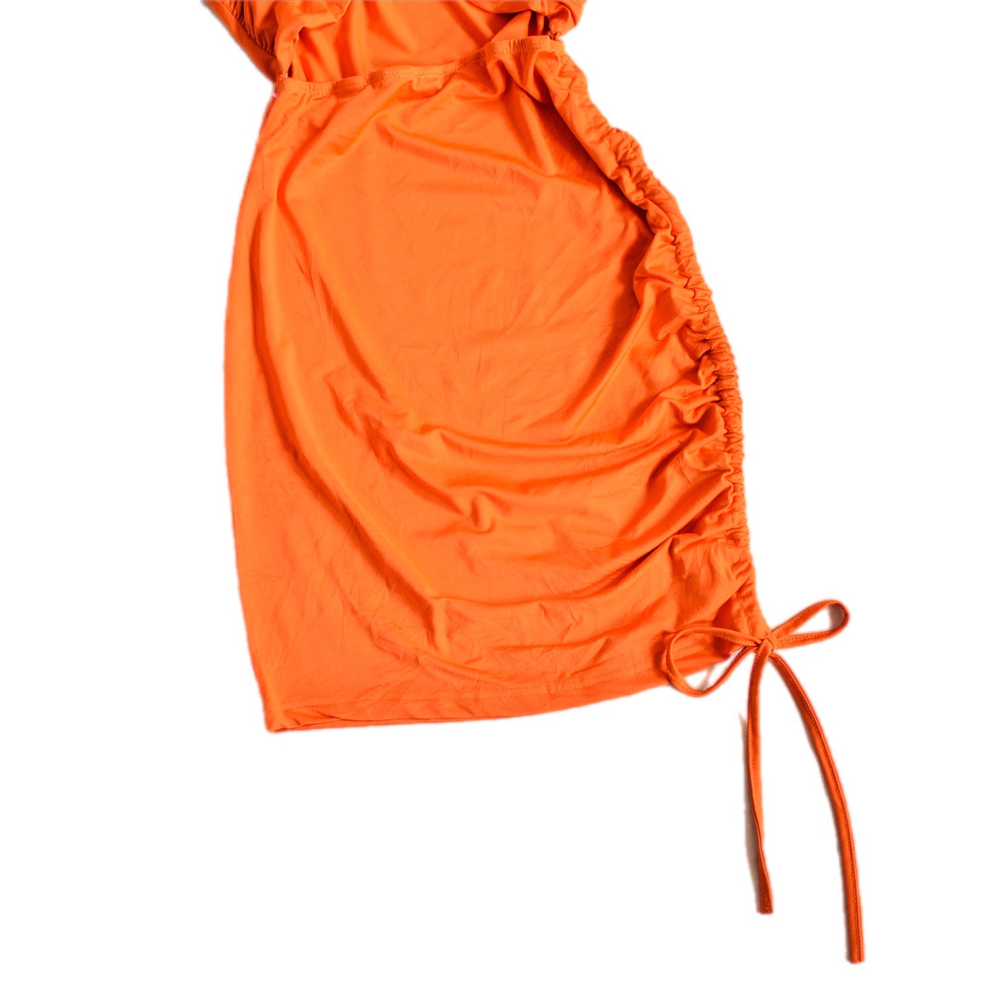 Vestido naranja escote cruzado