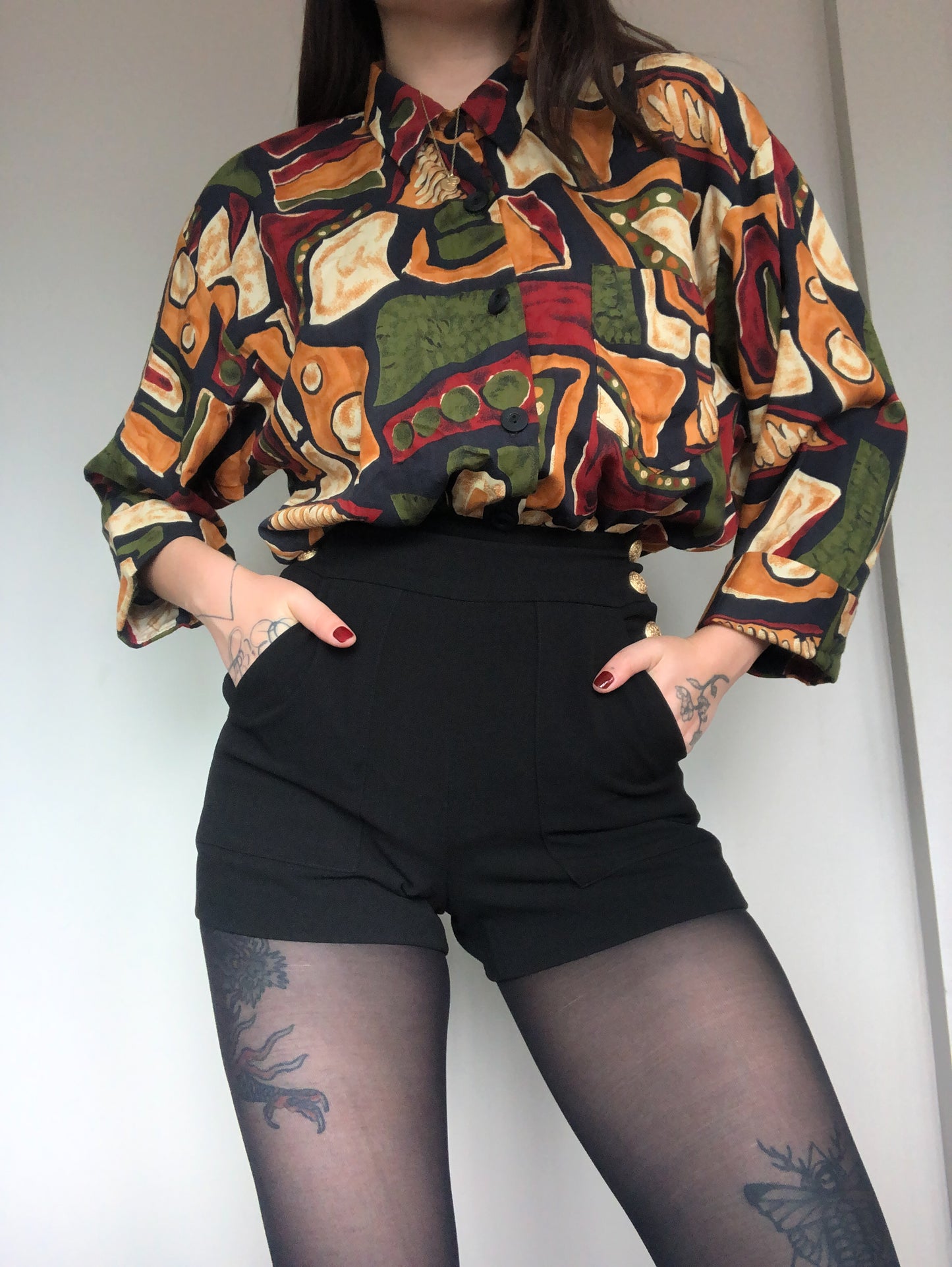 Camisa 80s abstracta