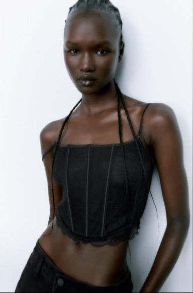 Corset negro encaje