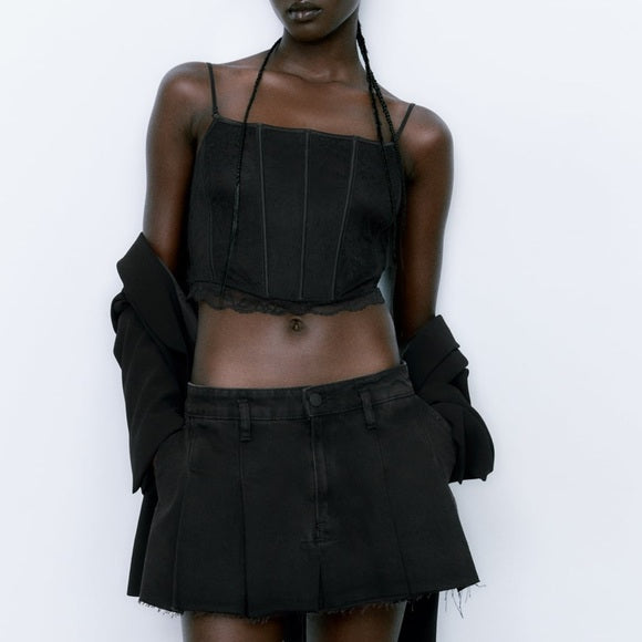 Corset negro encaje