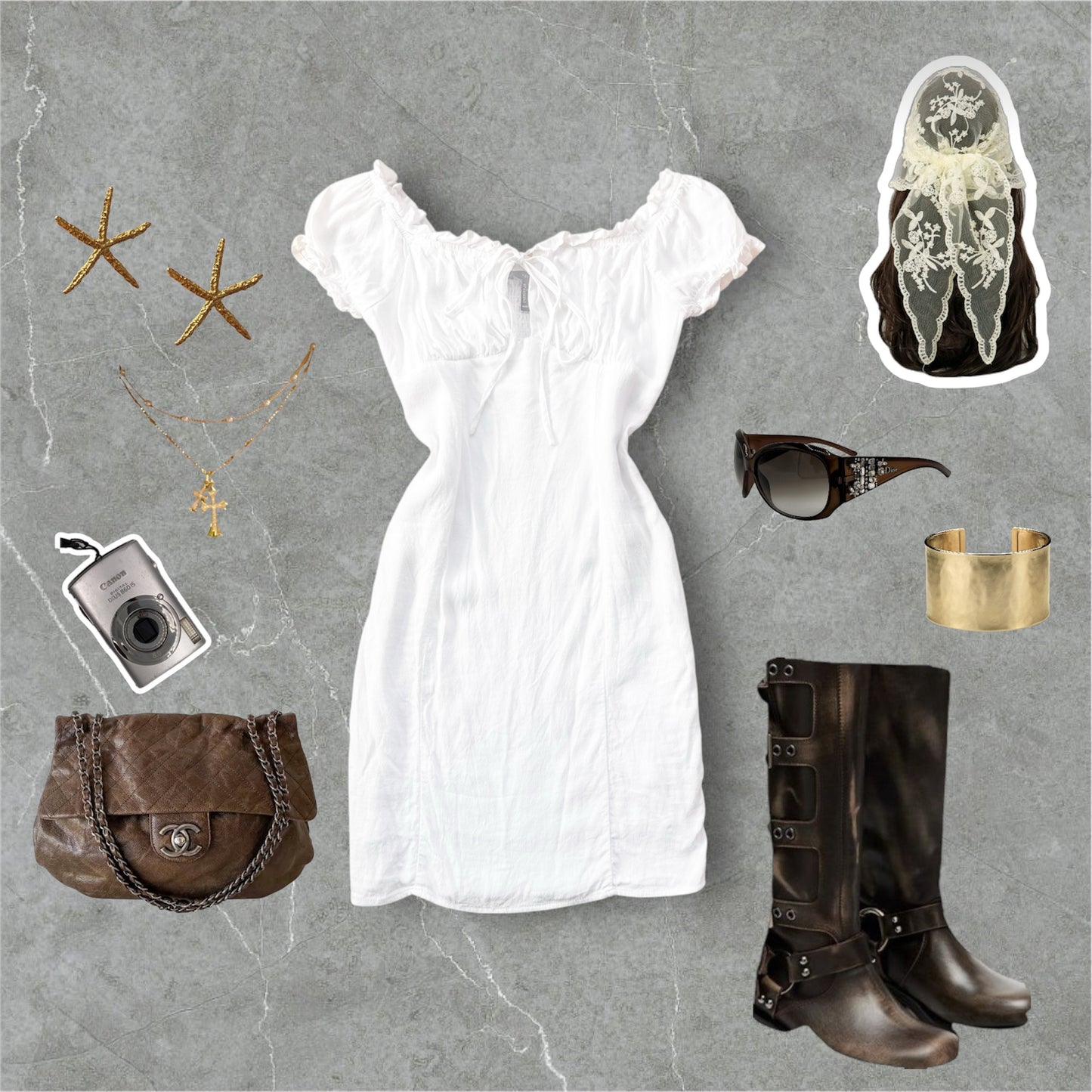 Vestido cottage blanco