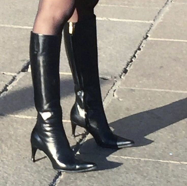 Botas negras de tacón
