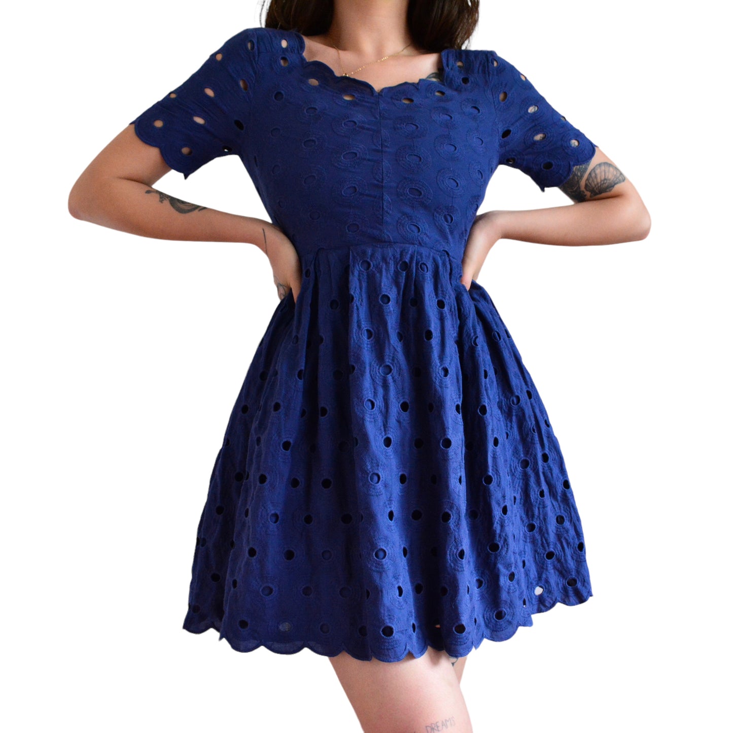 Vestido azul navy con bolsas