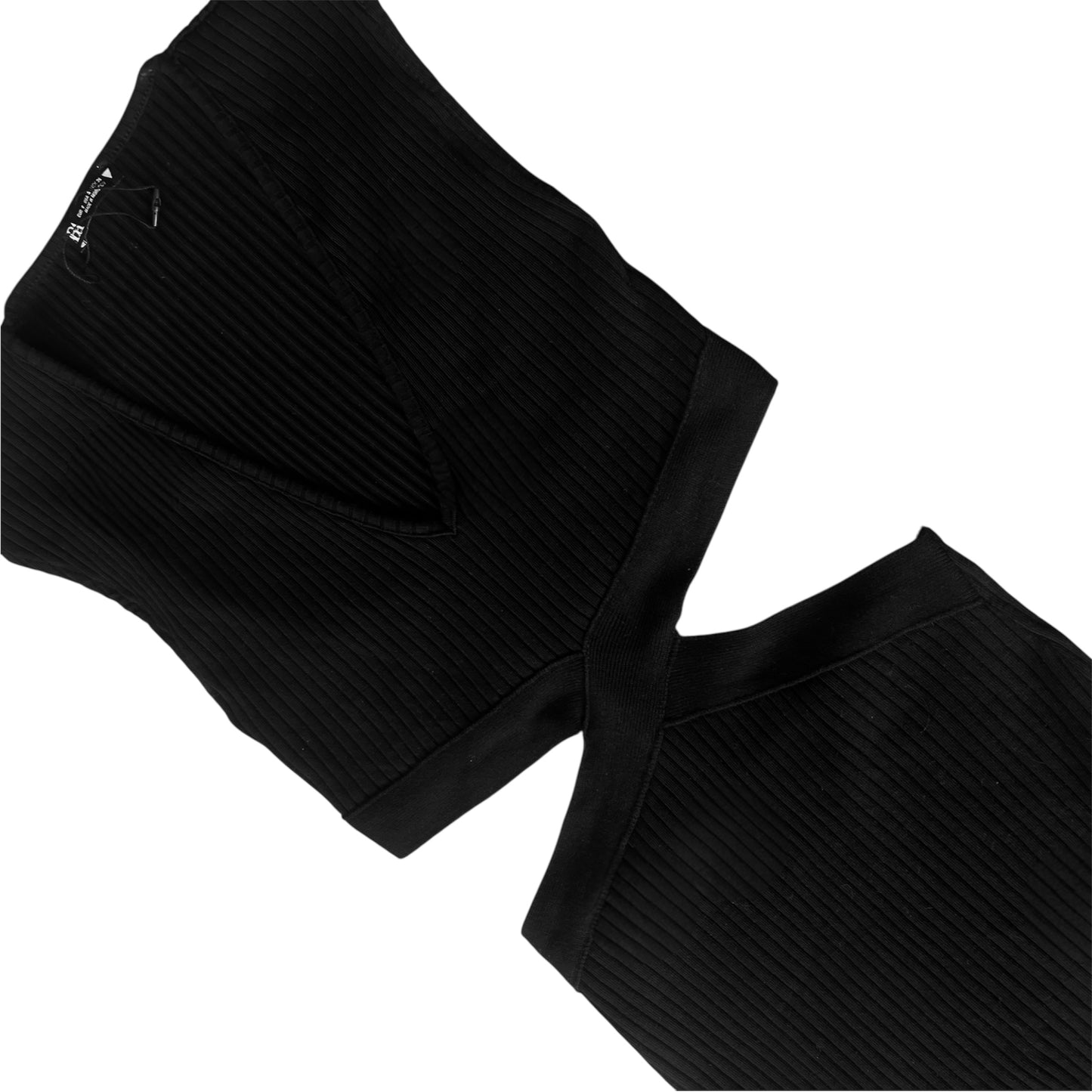Vestido negro largo con aberturas