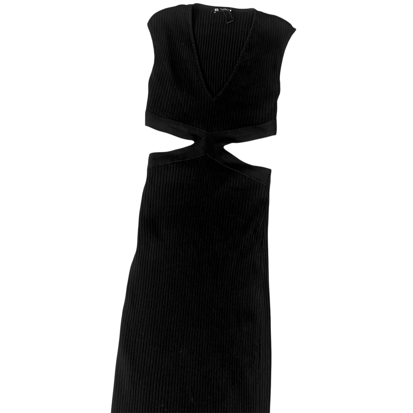 Vestido negro largo con aberturas