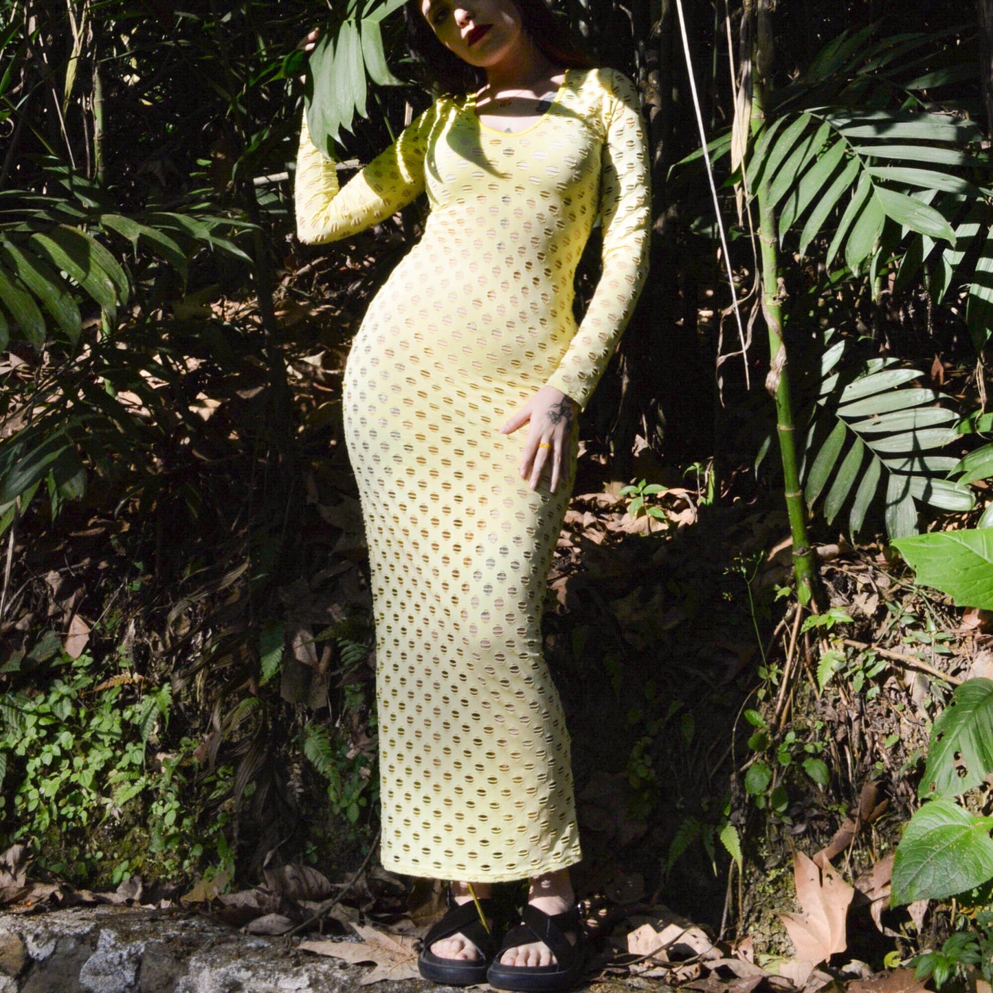 Vestido largo amarillo
