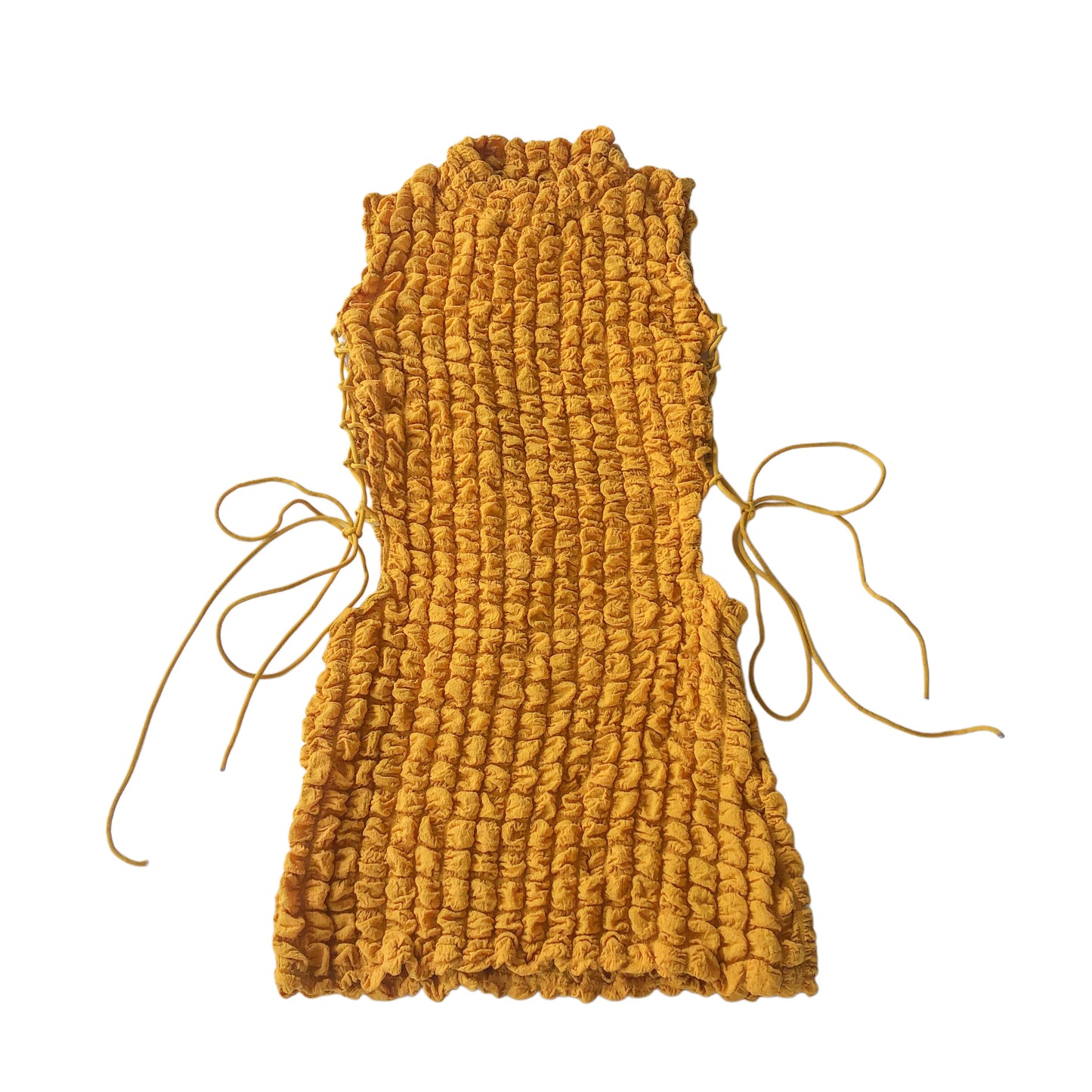 Vestido amarillo popcorn