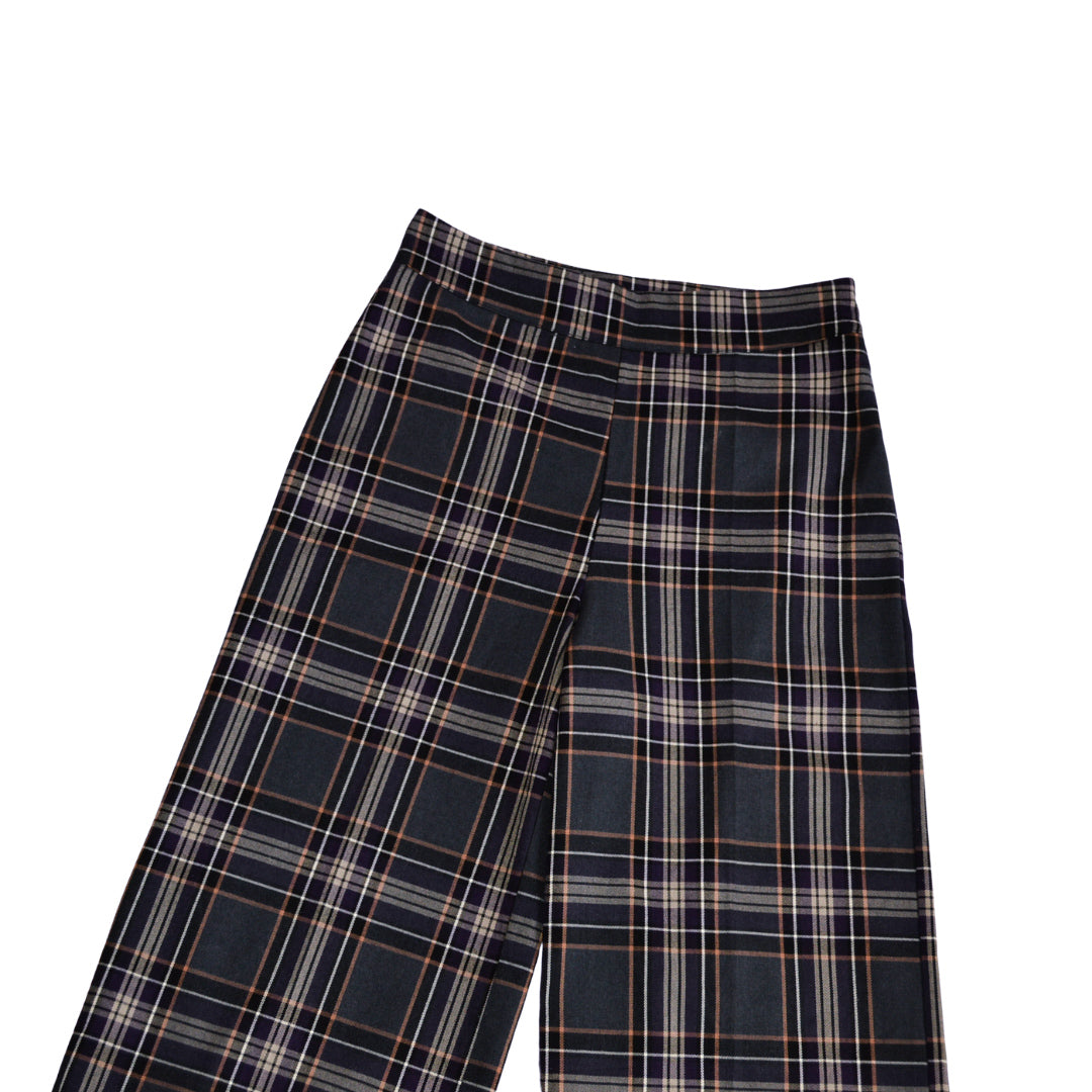 Pantalon plaid corte ancho