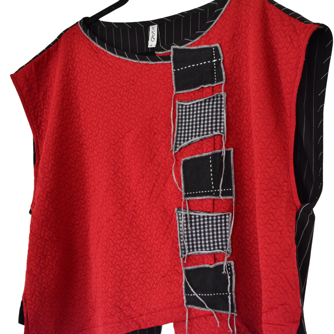 Blusa vintage asimétrica
