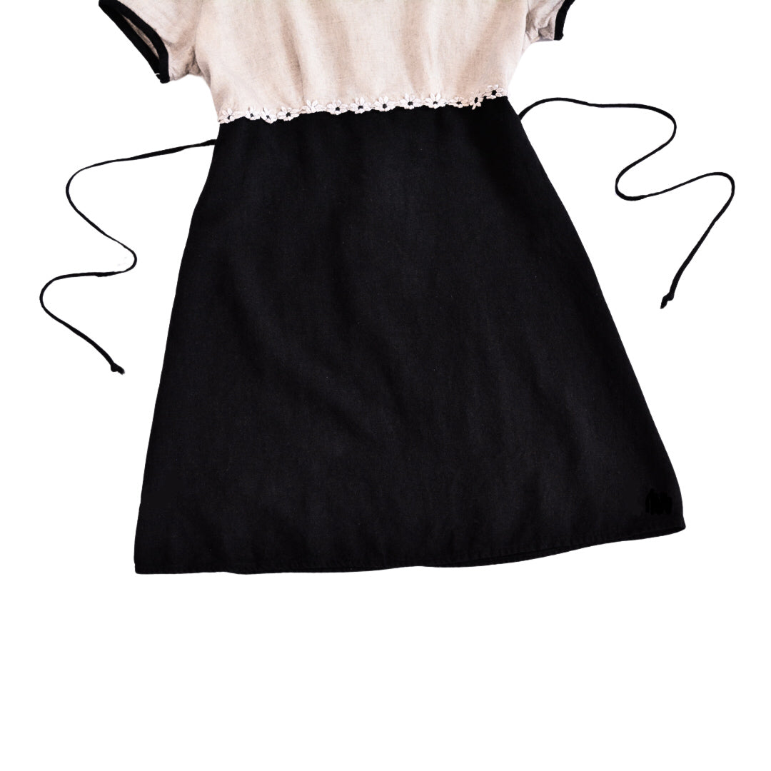 Vestido de lino y flores