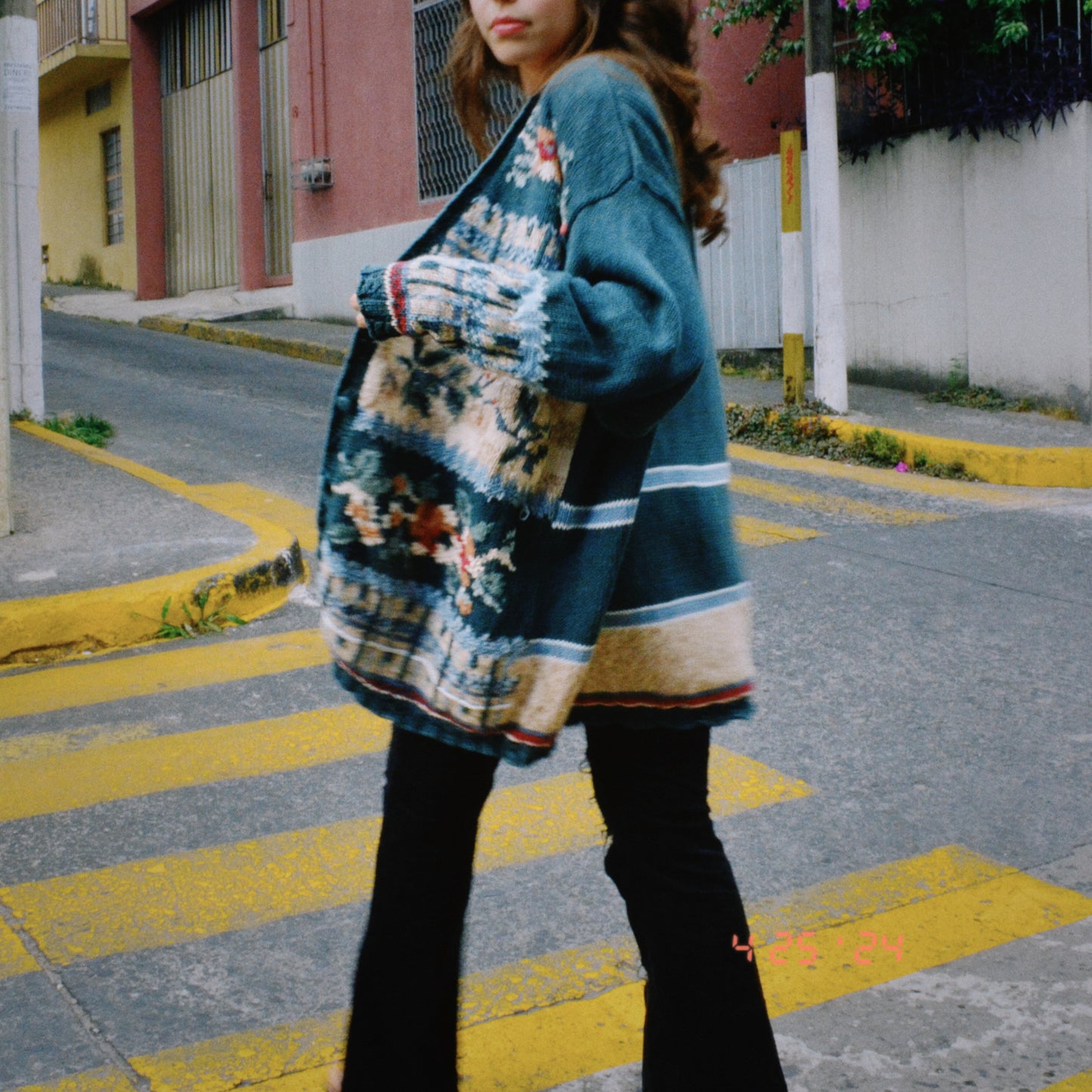 Cardigan 1997 bordado floral