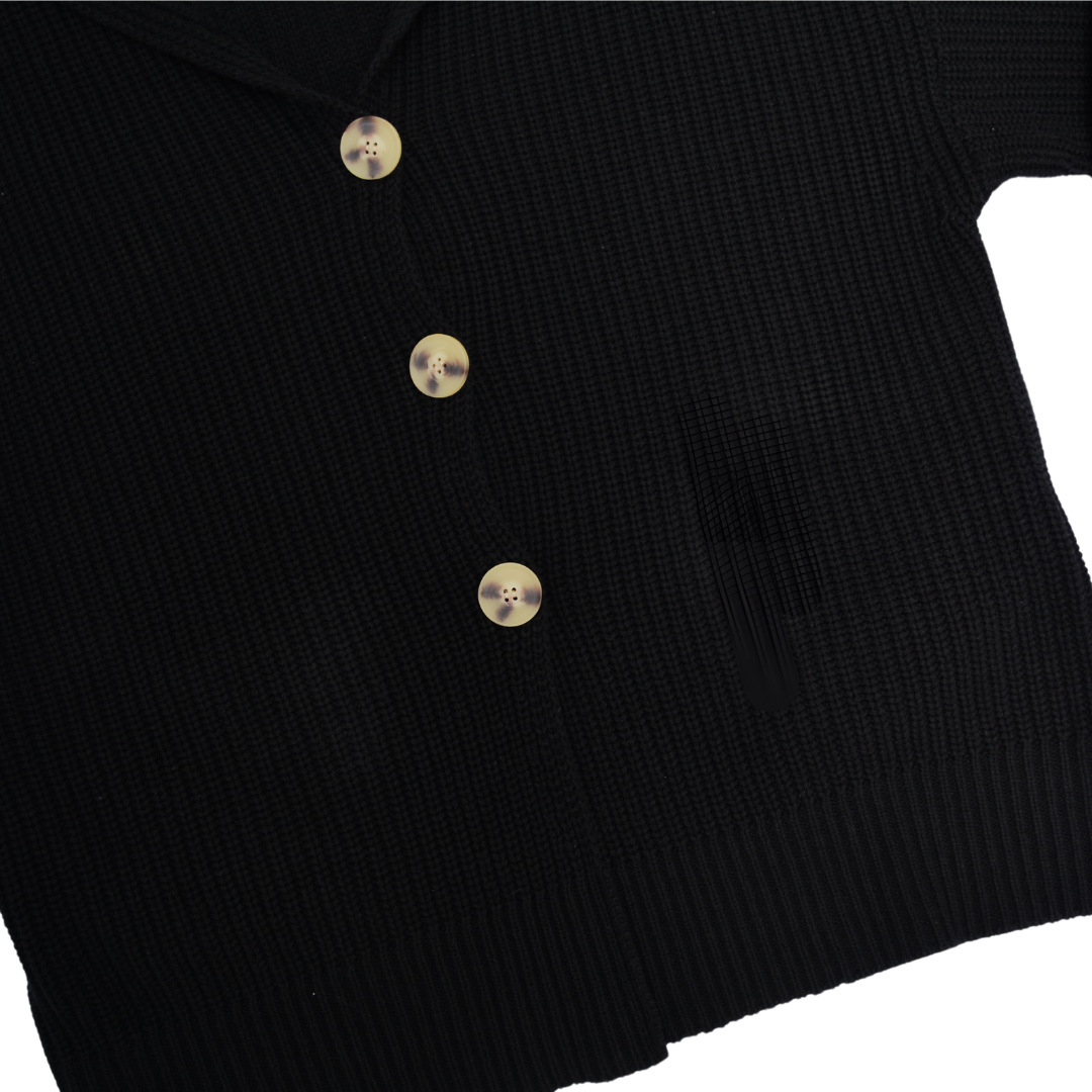 Cardigan negro knit