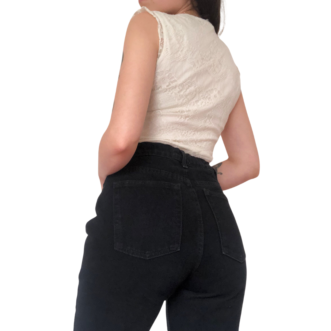 Blusa beige de encaje