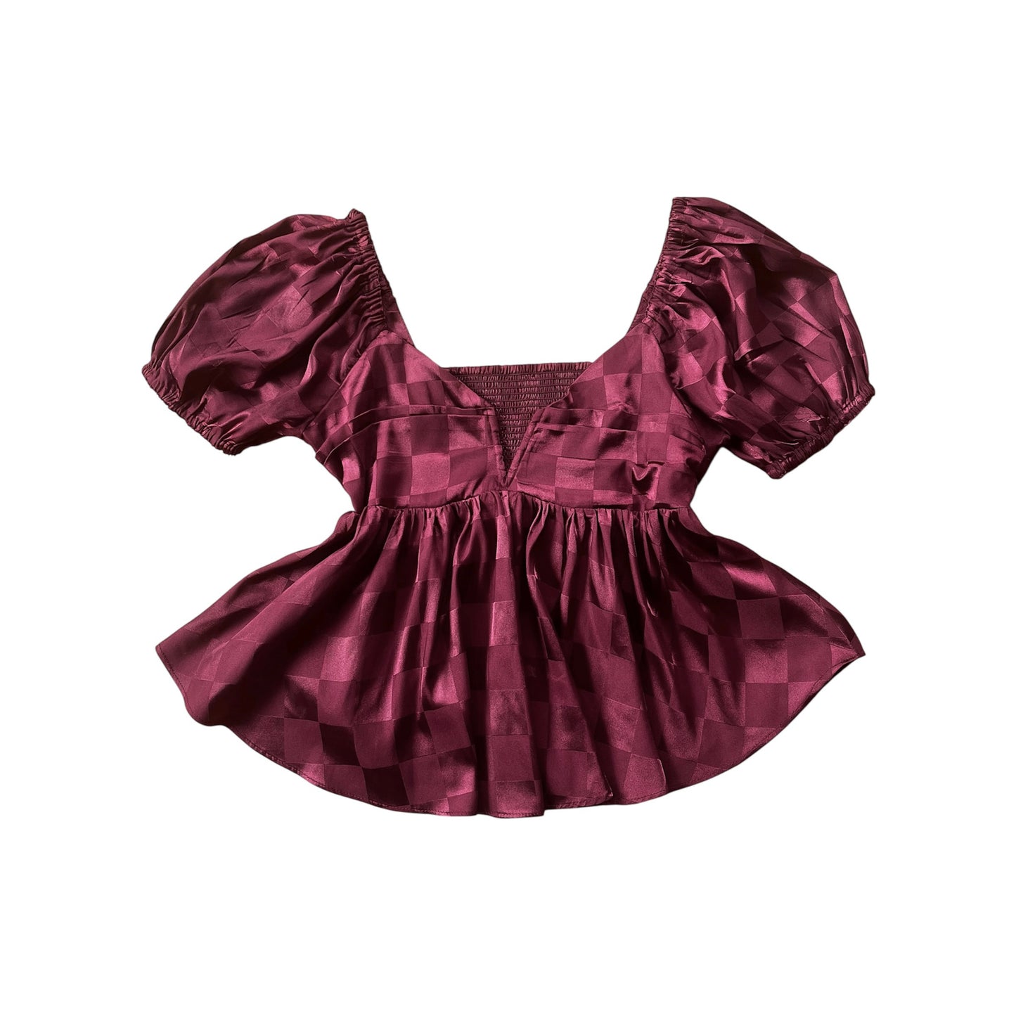 Blusa vino satin