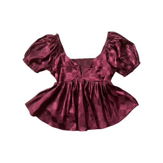 Blusa vino satin