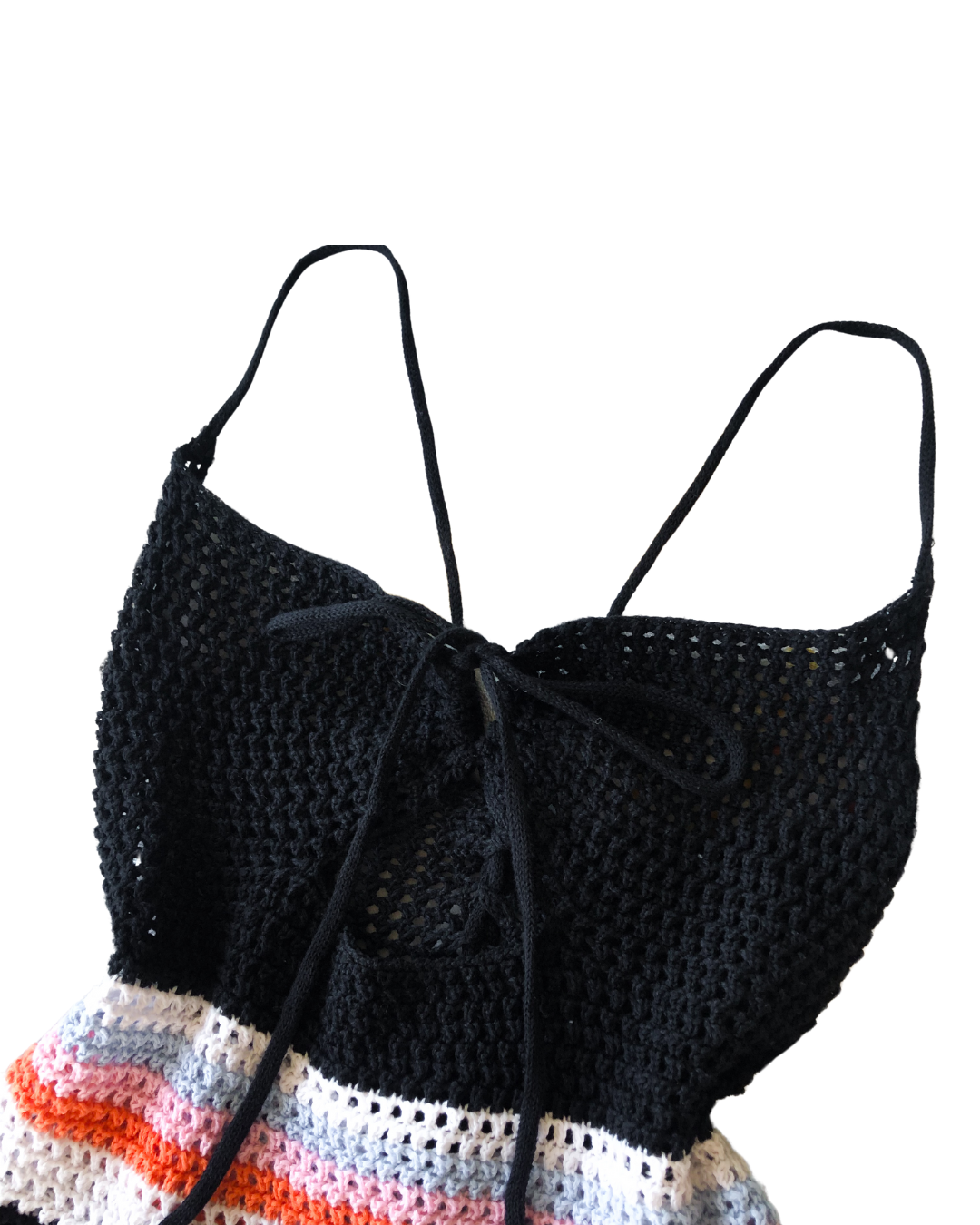 Vestido crochet negro