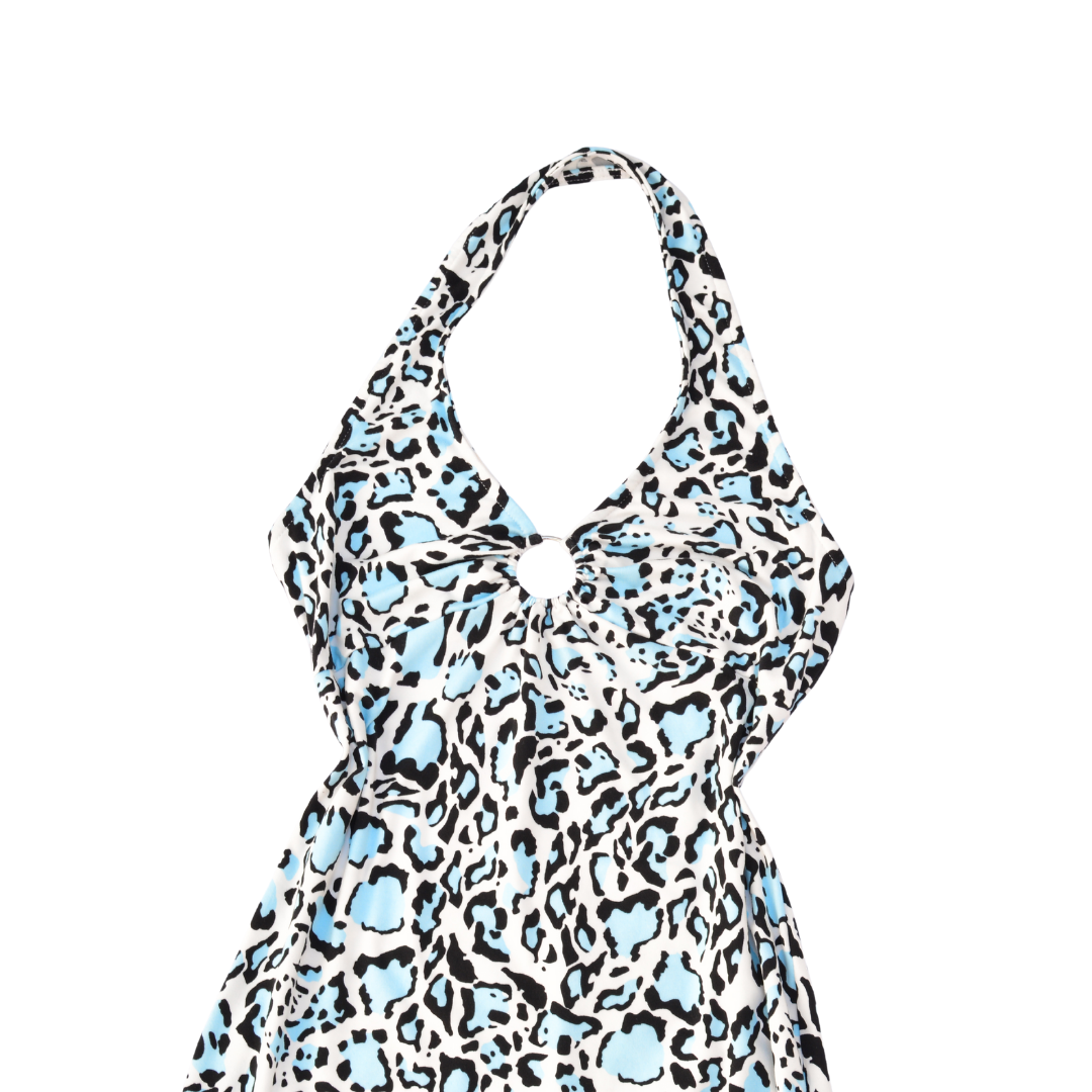Vestido azul cheetah