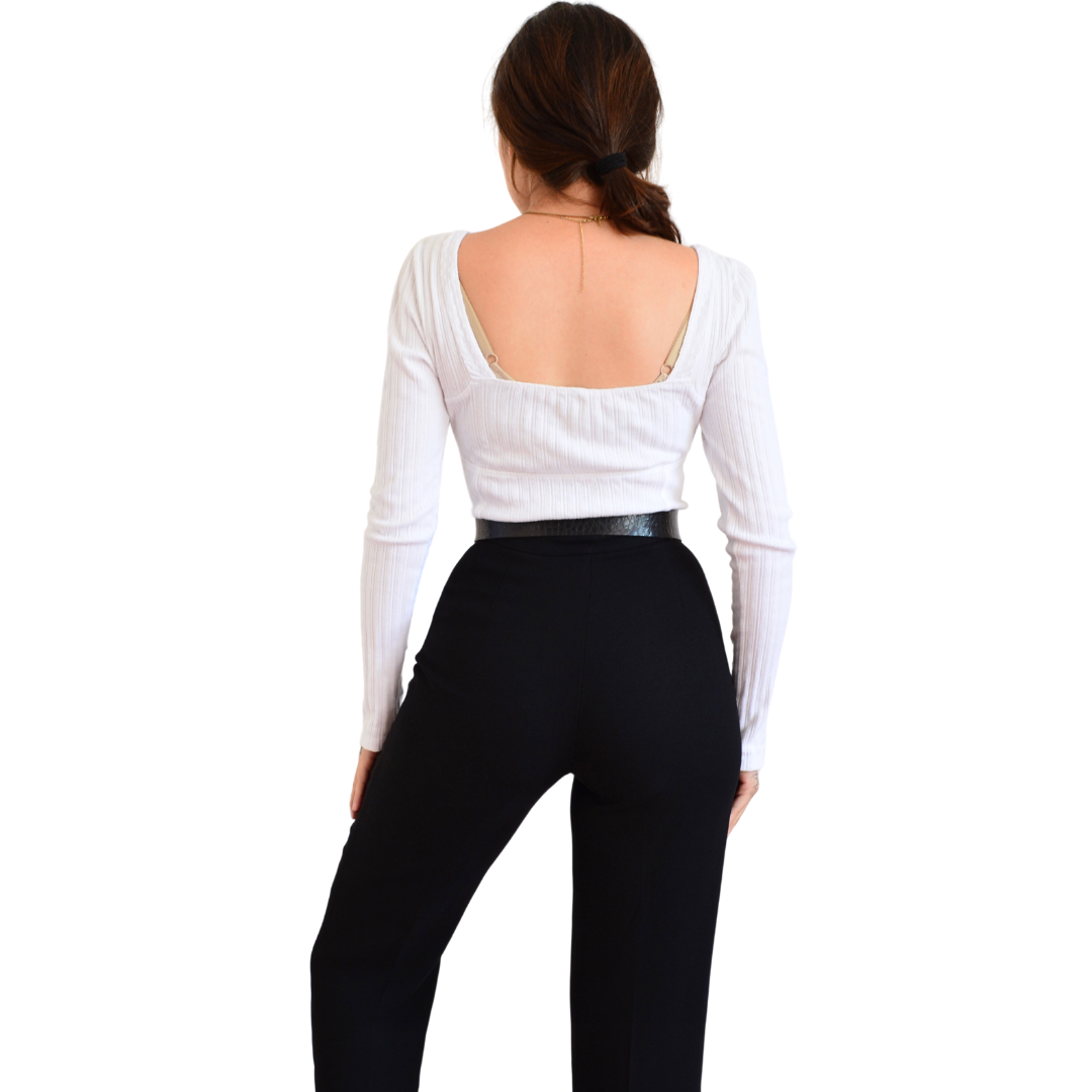 Blusa blanca con botones