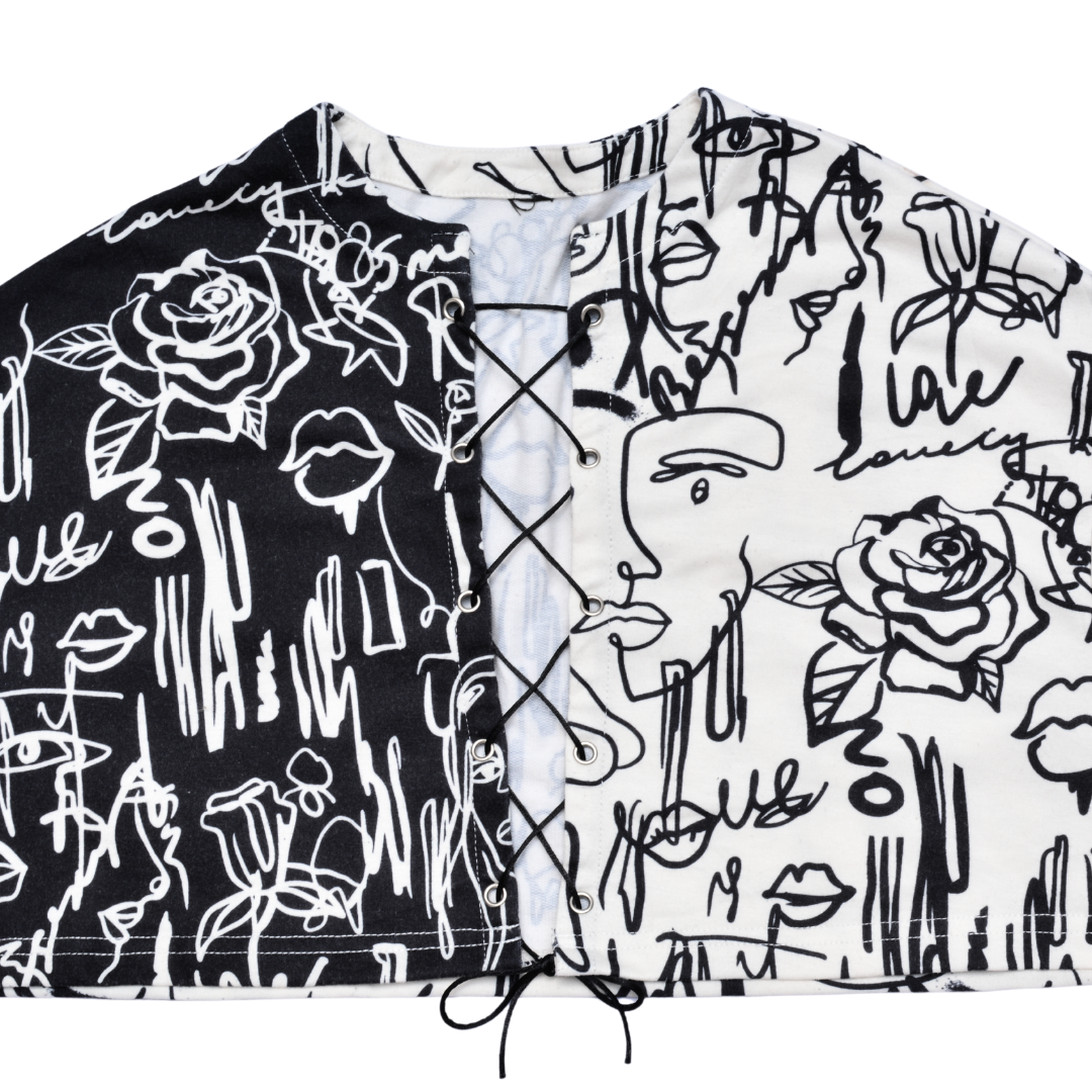 Blusa bicolor abstracta