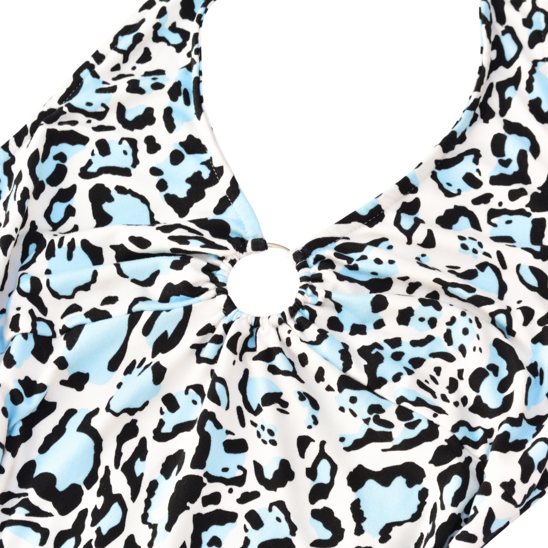 Vestido azul cheetah