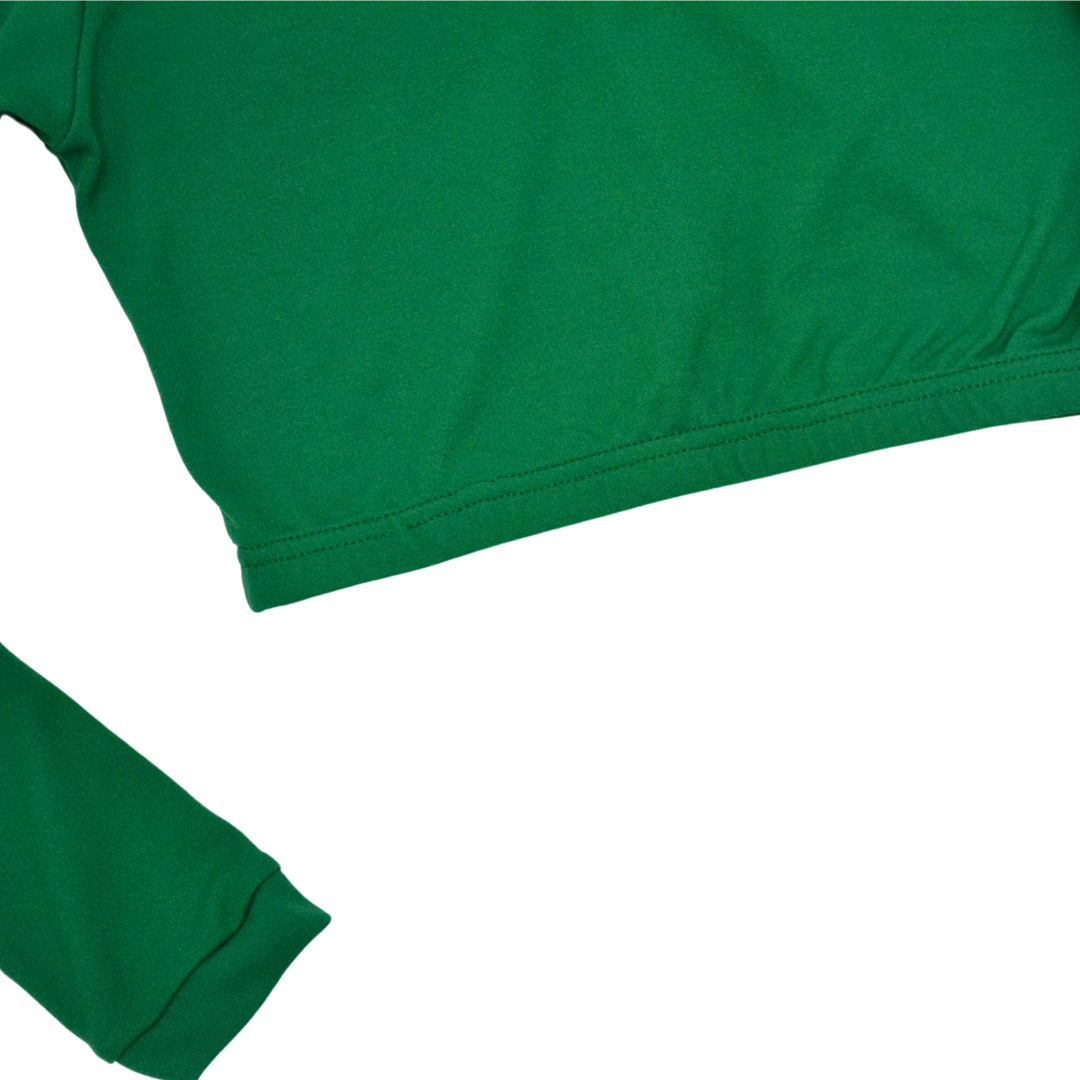 Top verde manga larga y cuello alto