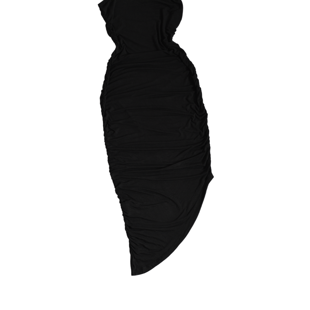 Vestido negro drappeado