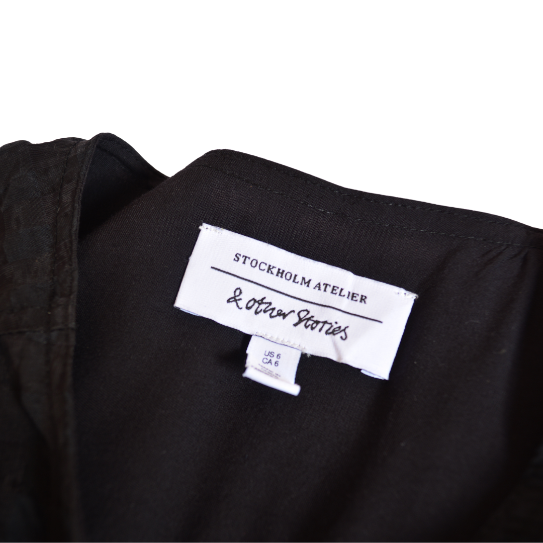 Vestido negro midi wrapped