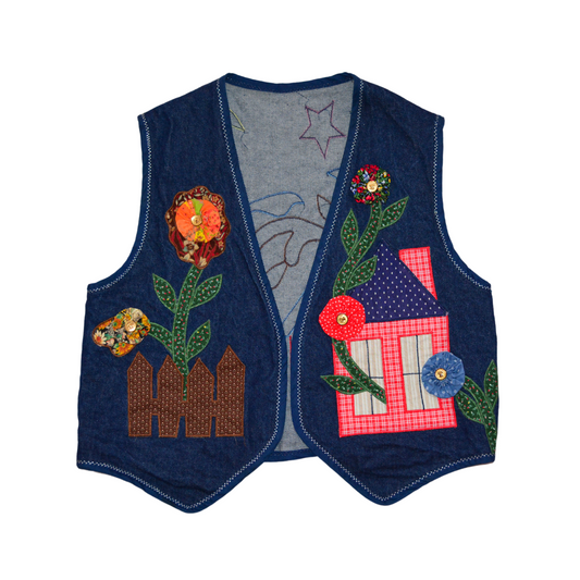 Chaleco vintage 80s bordado