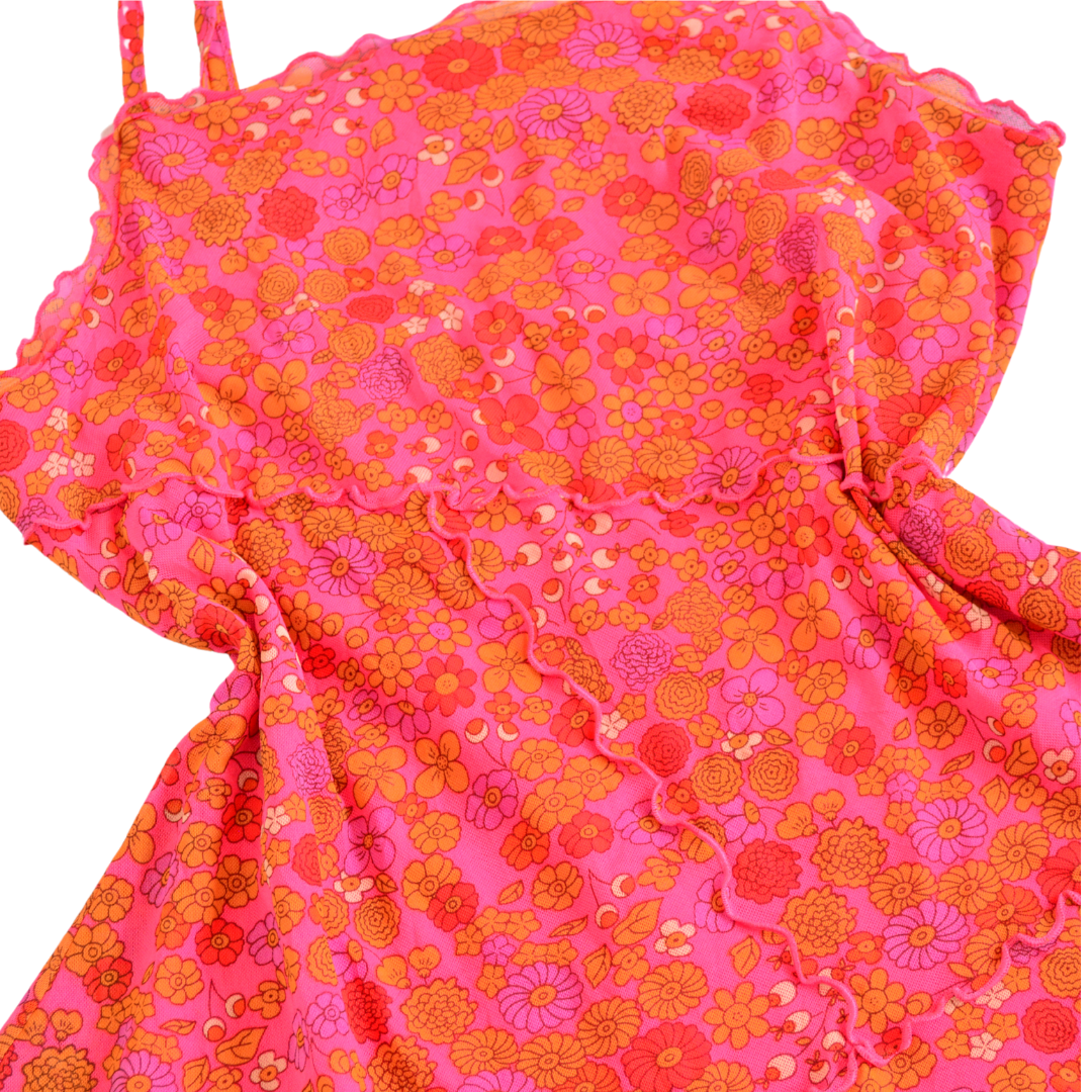 Vestido mesh floral