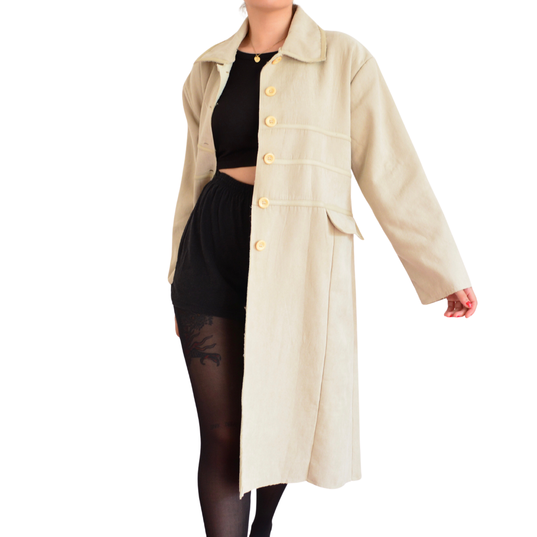 Abrigo largo 90s beige