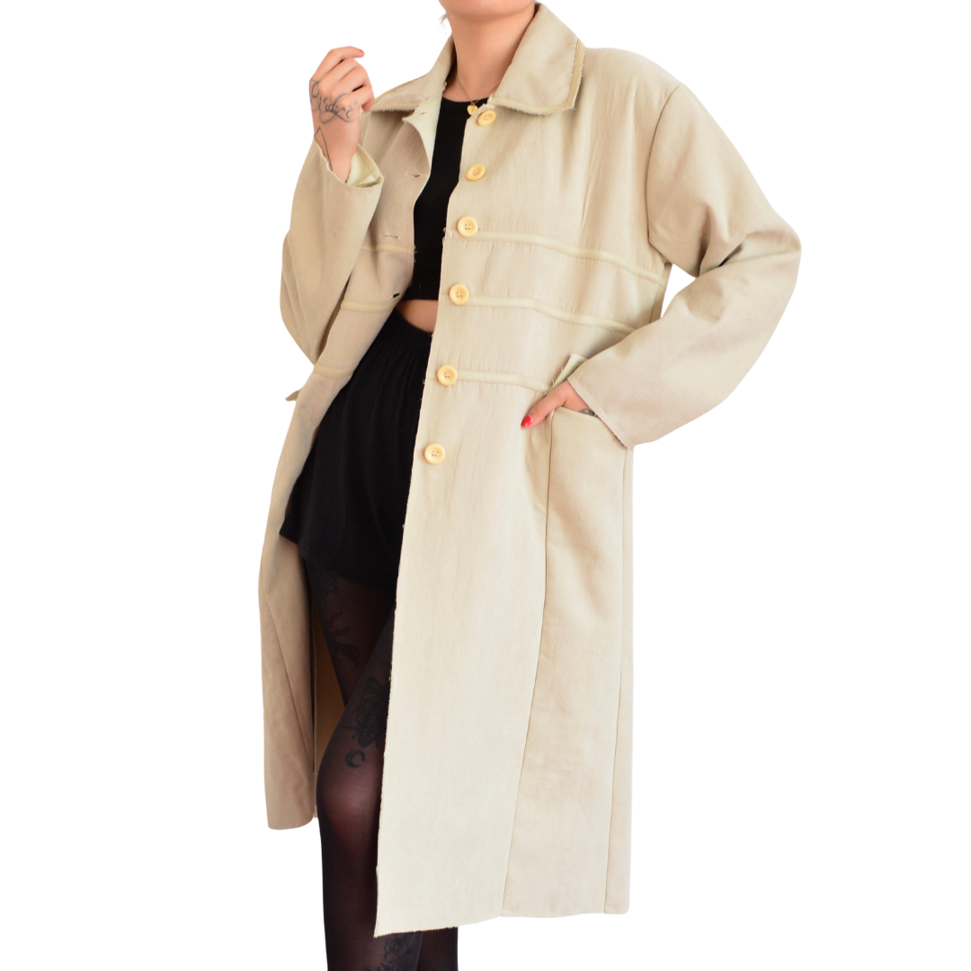 Abrigo largo 90s beige