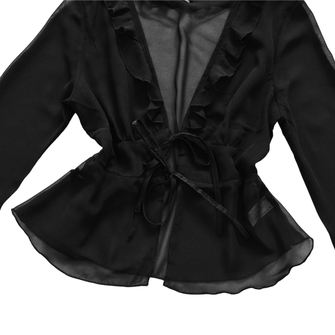 Blusa negra de gasa