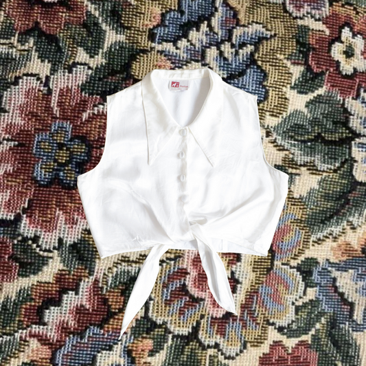 Top satinado perla
