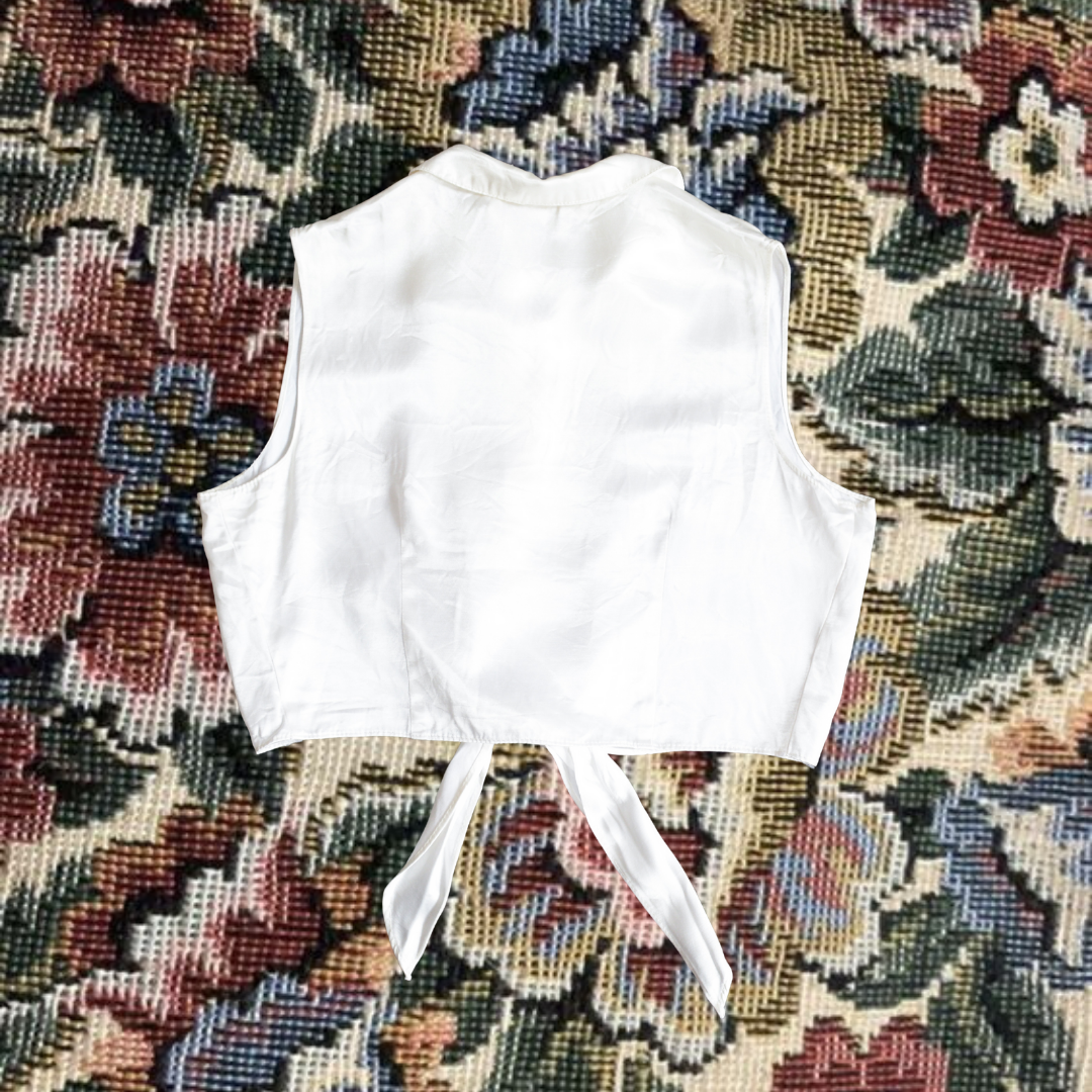 Top satinado perla