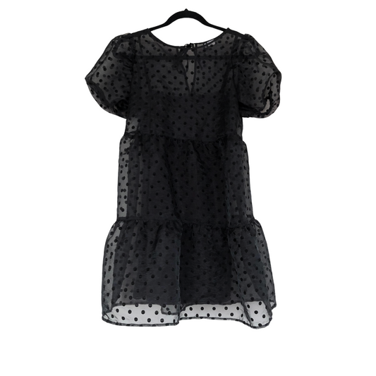Vestido negro polka dots